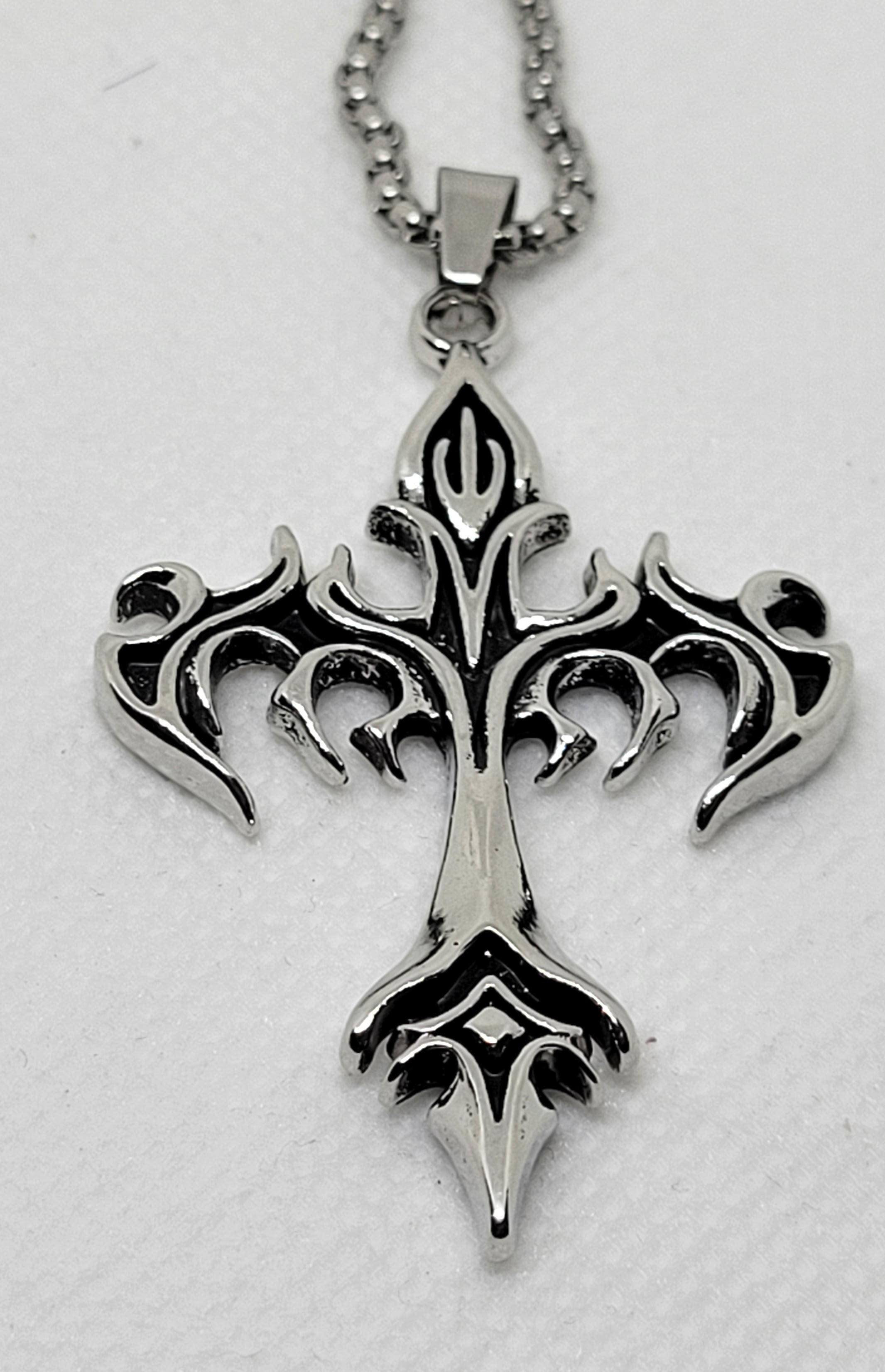 FLAMING CROSS PENDANT