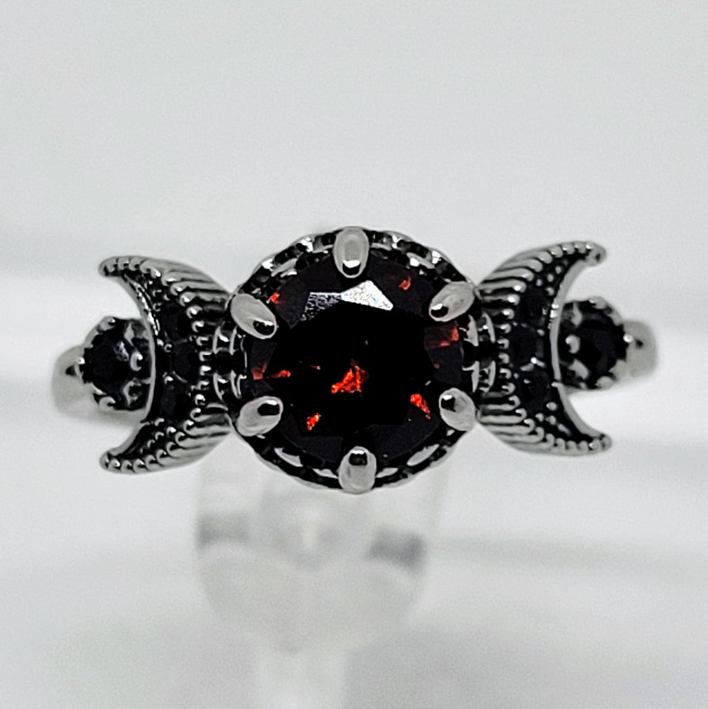 Triple Moon Ring Set