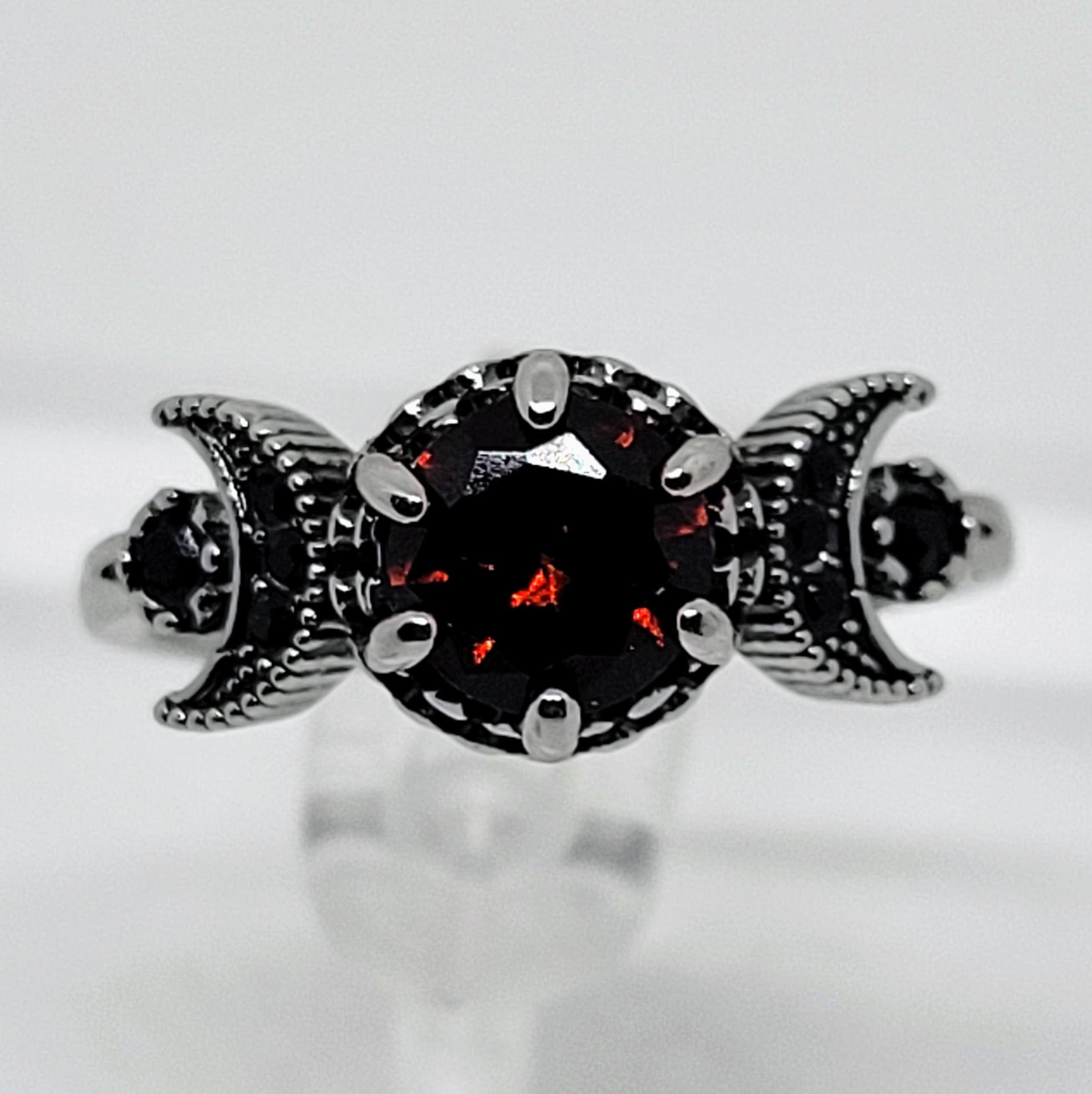 Triple Moon Ring Set