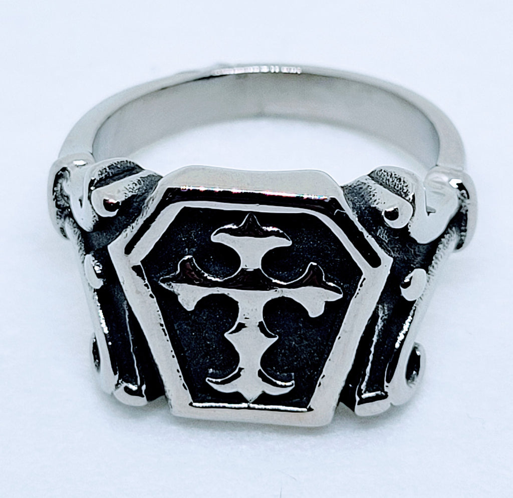 COFFIN & CROSS RING