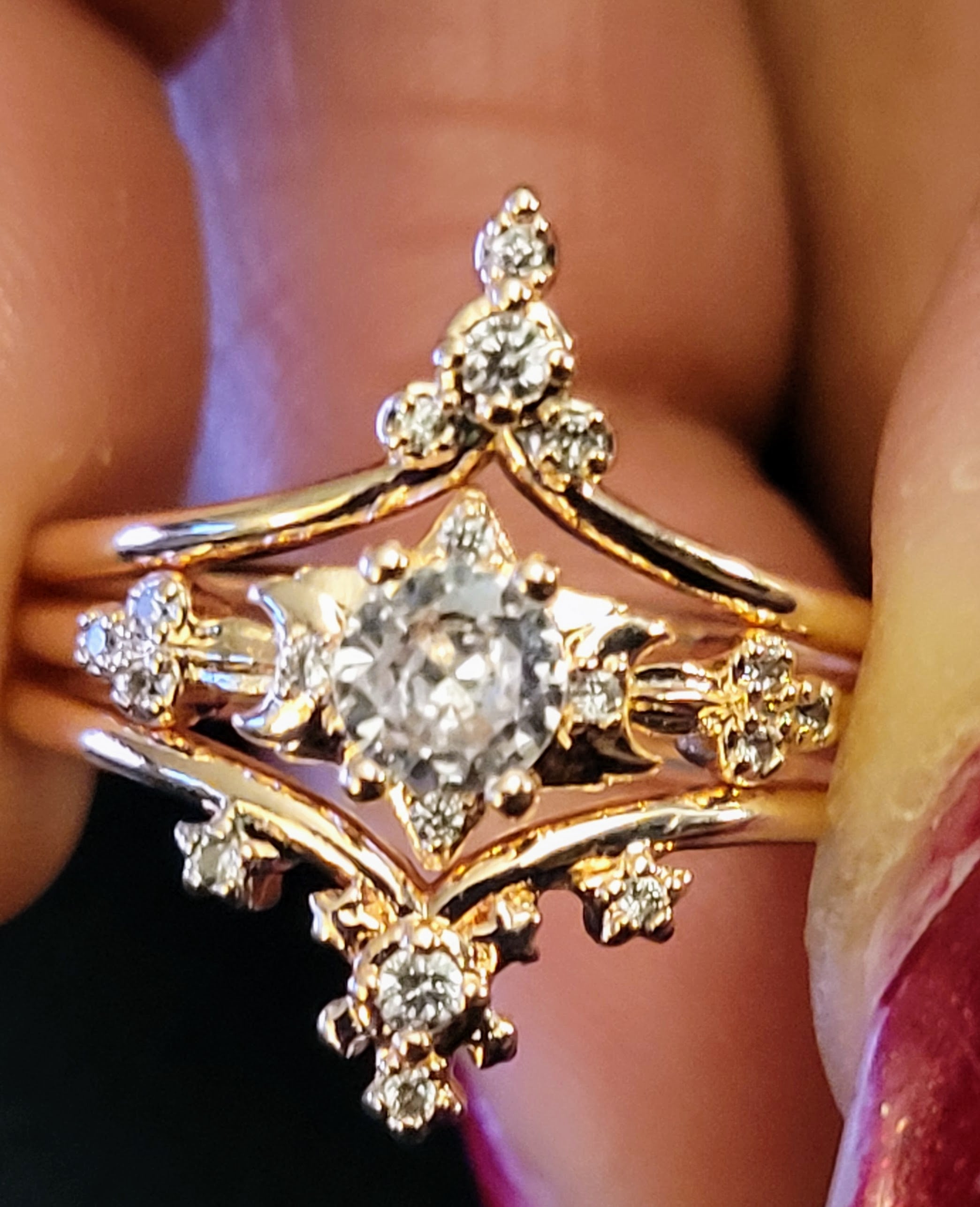 TrIple Moon Rose Gold Ring