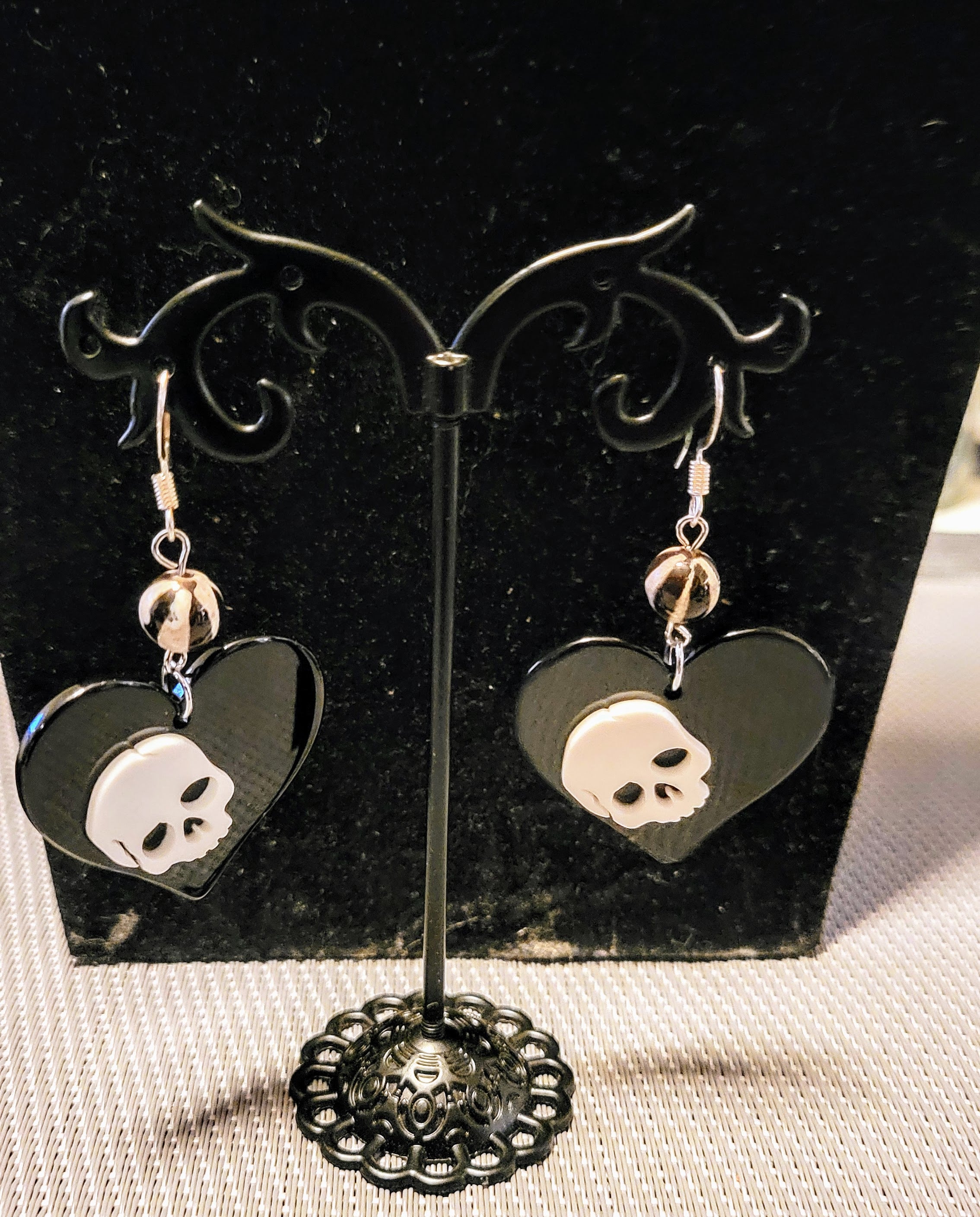 MR BONES LOVE HEARTS EARRINGS