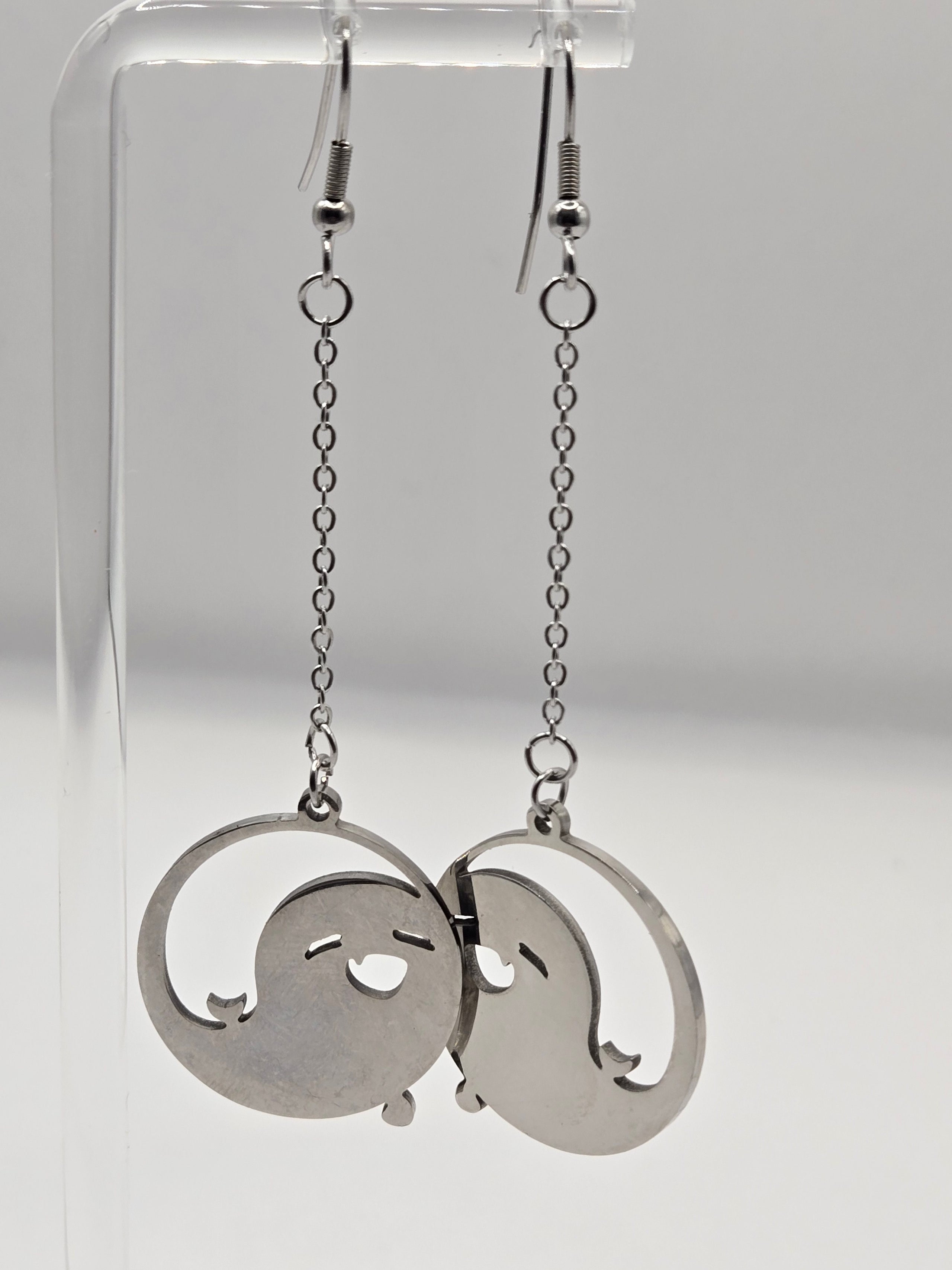 GHOST LONG DANGLE EARRINGS