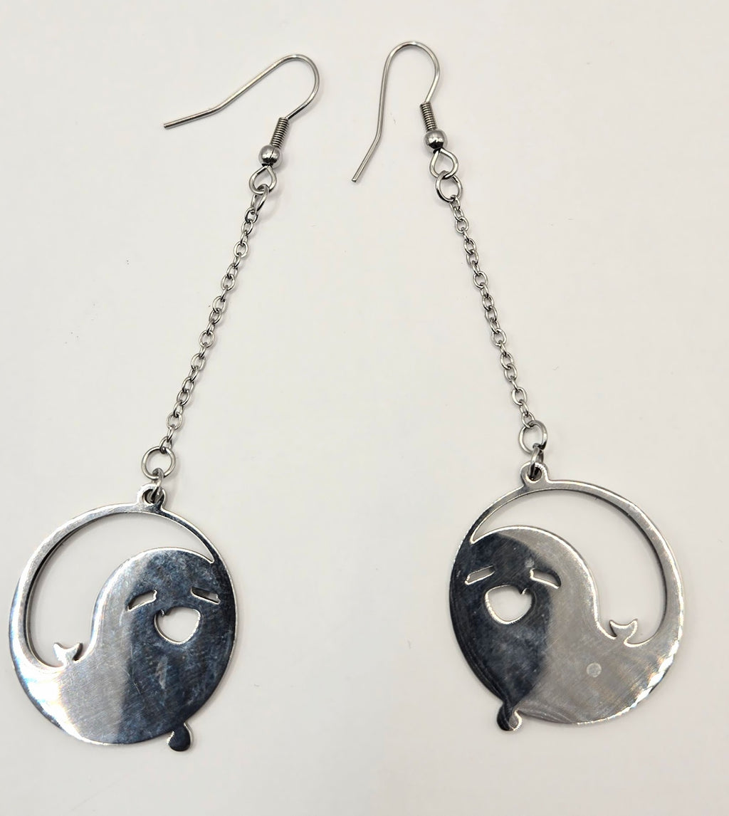 GHOST LONG DANGLE EARRINGS