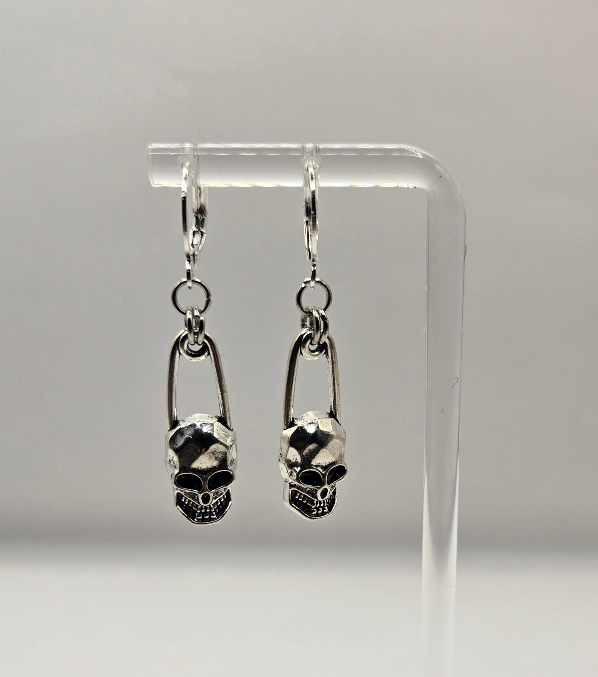 MR BONES SAFETY PIN DANGLES