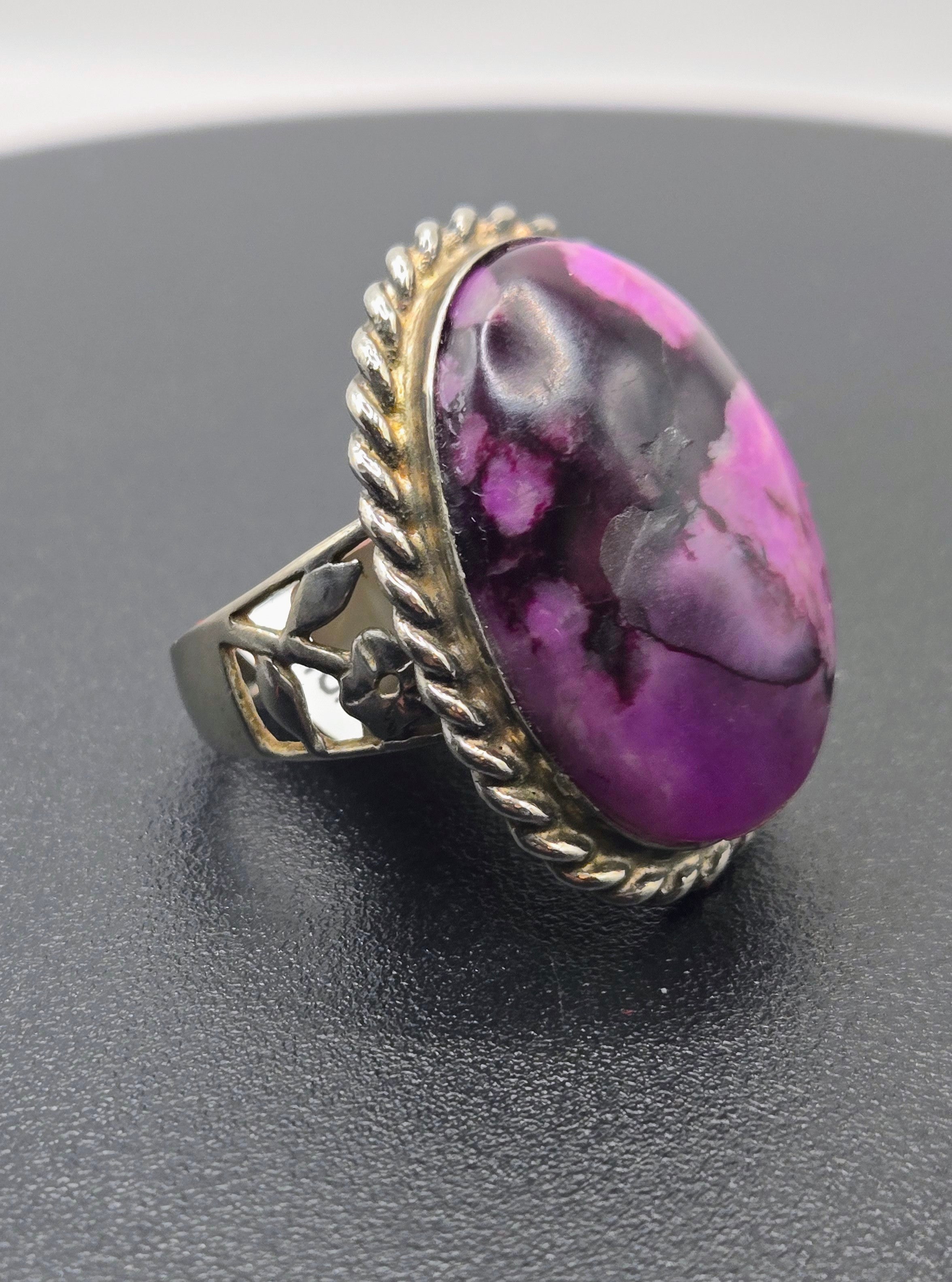 Purple Turquoise Ring sz 8