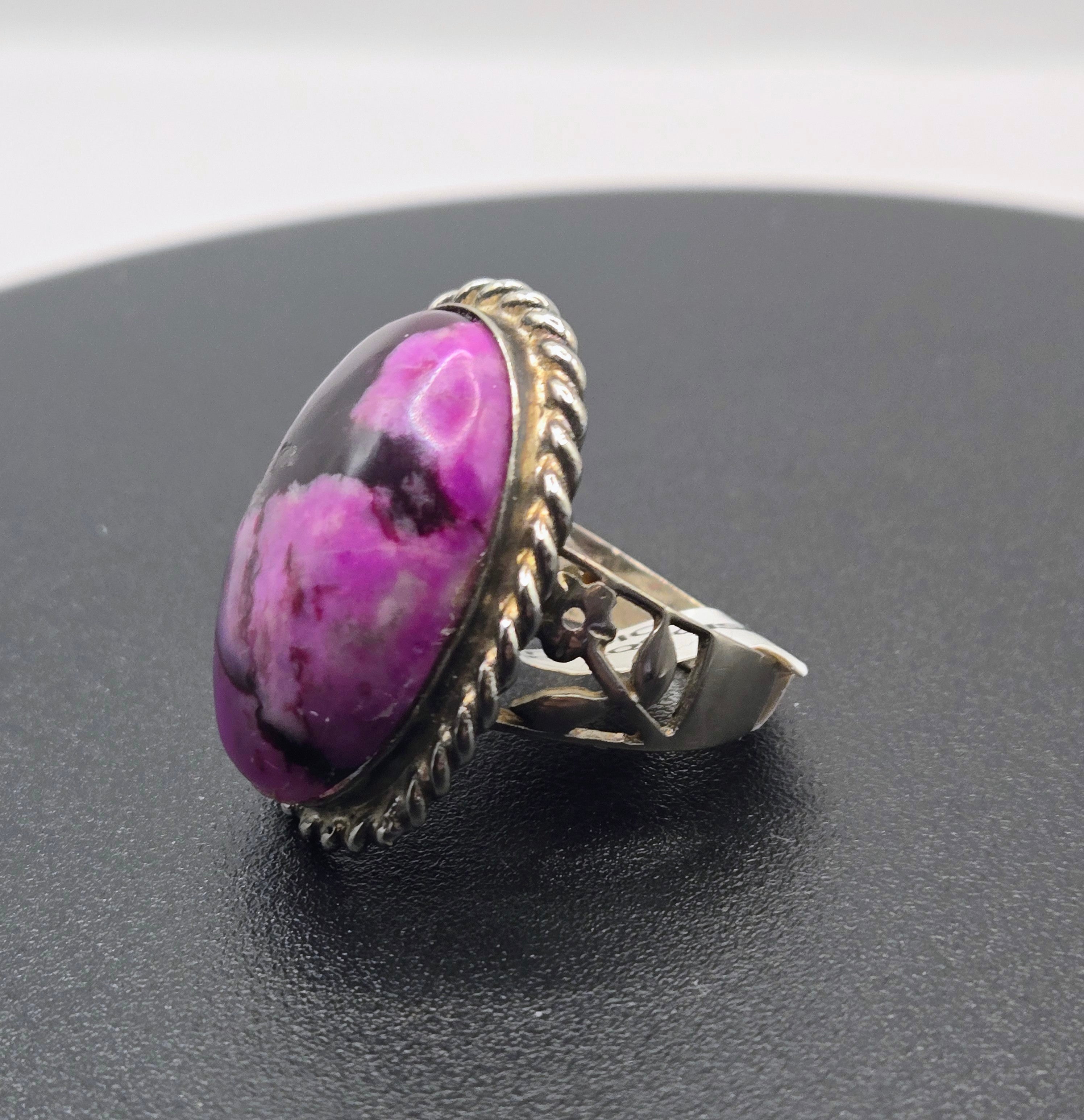 Purple Turquoise Ring sz 8