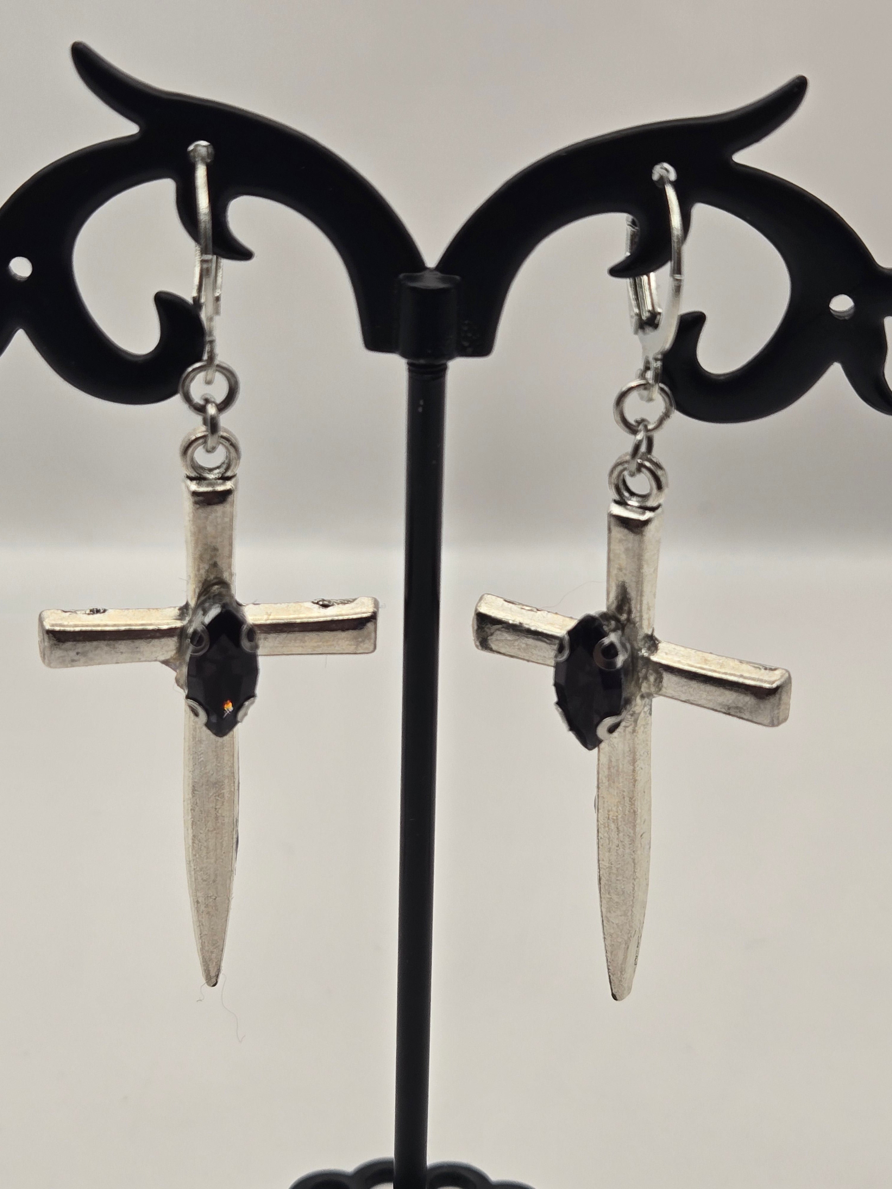 CROSS DAGGER DANGLES