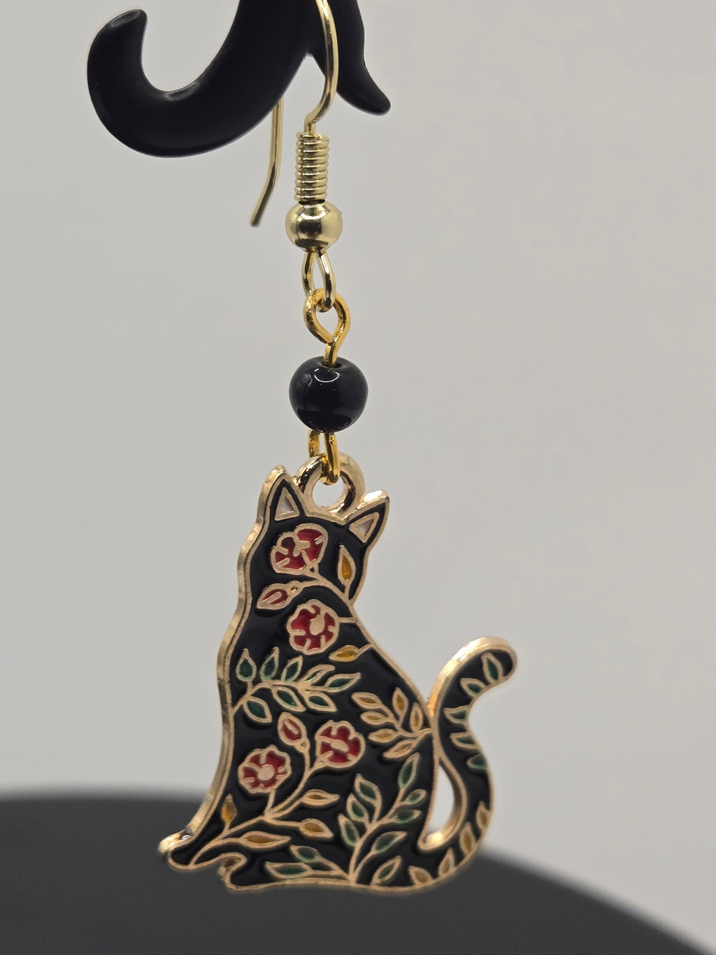 FLORAL KITTY DANGLES
