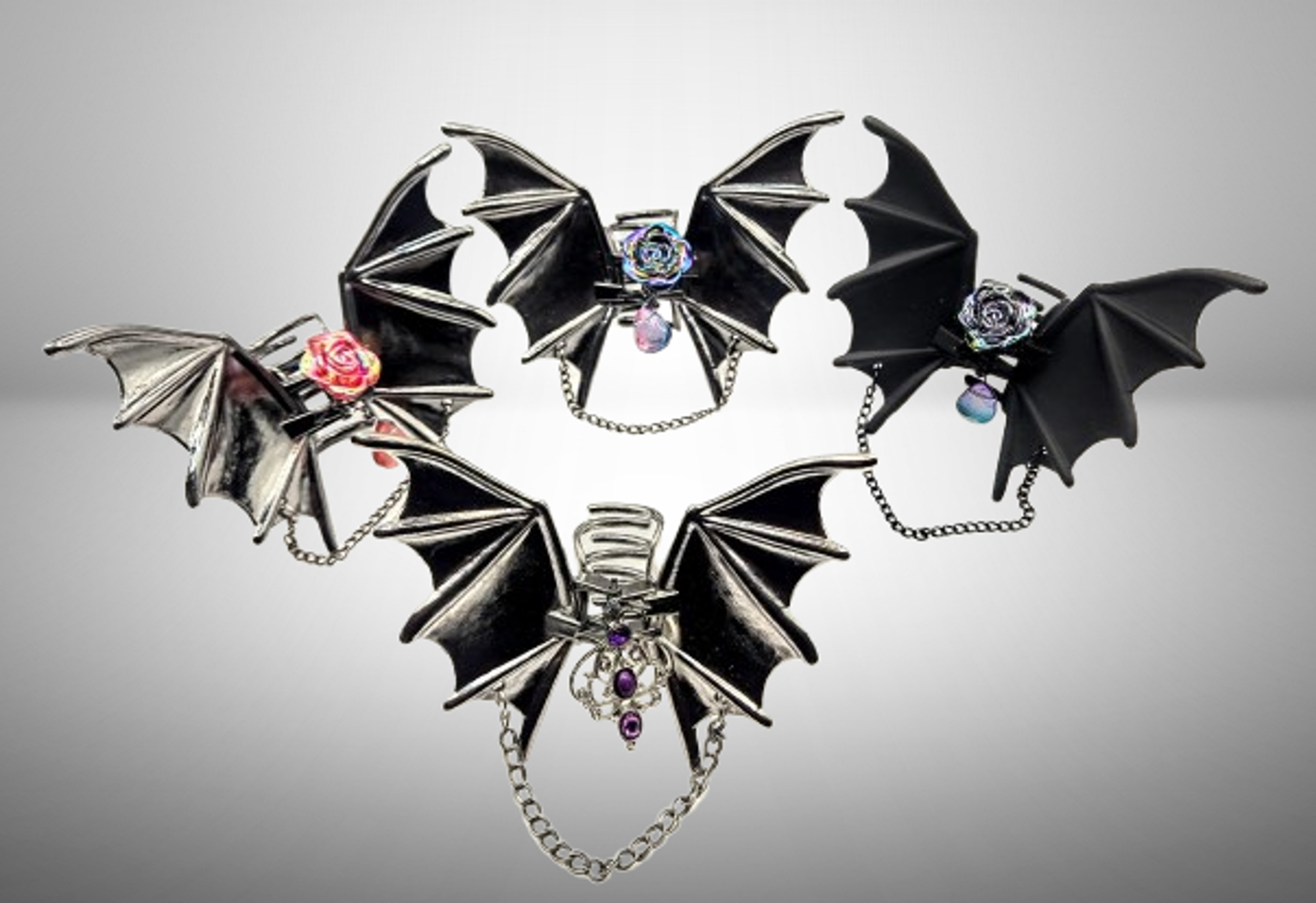 BAT WING GEM HAIR GRIP