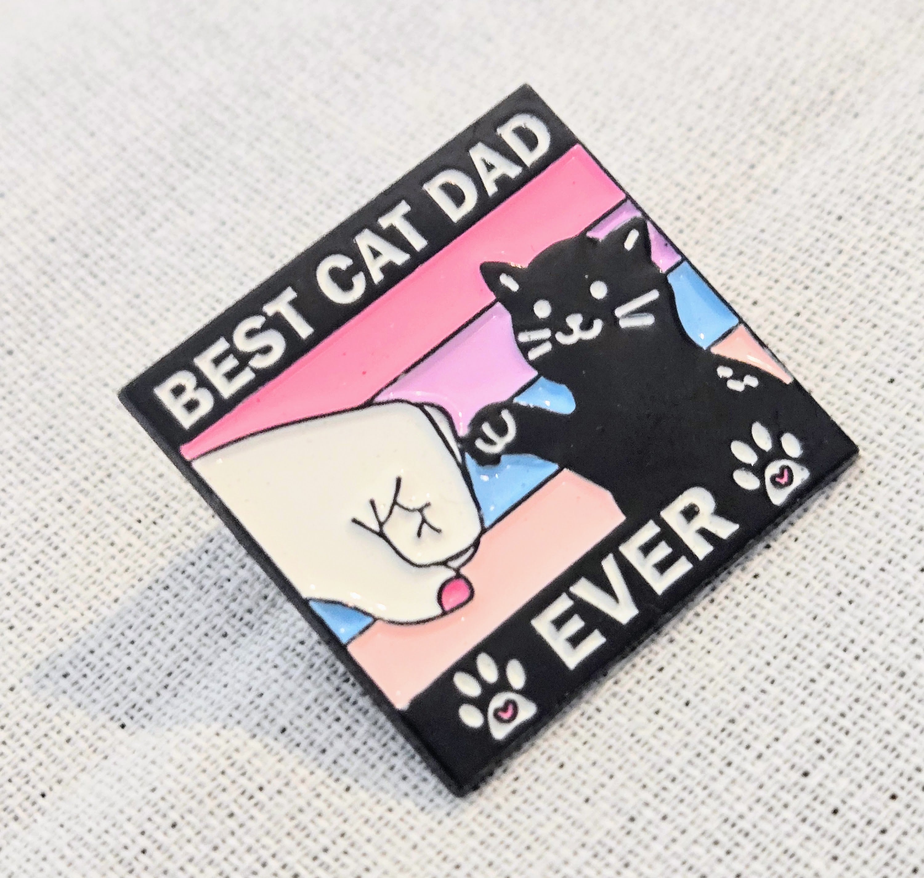 BEST CAT DAD LAPEL PIN