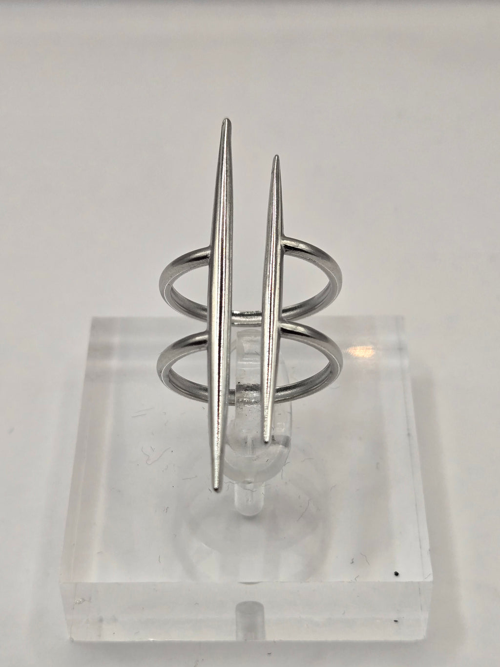 DOUBLE SPIKE RING - ONE SIZE