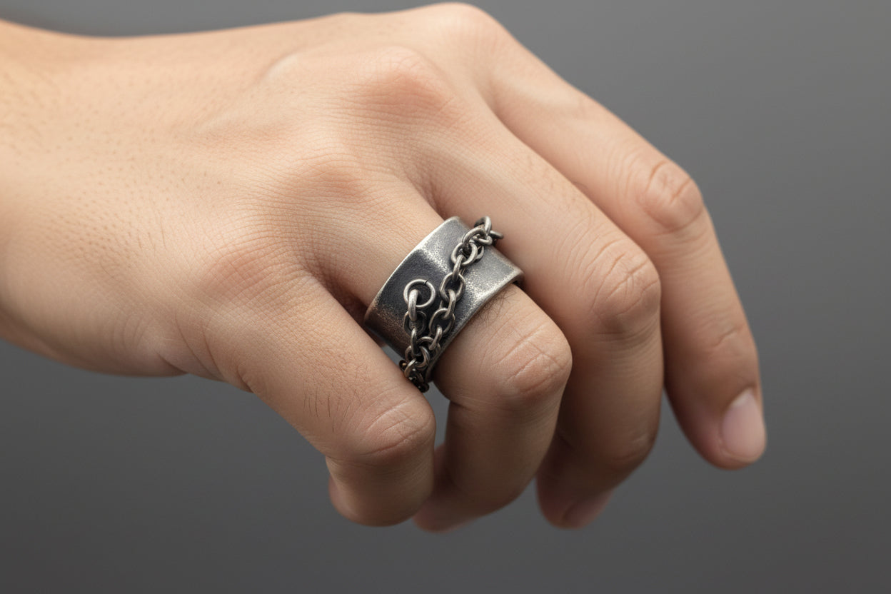 CHAIN BAND RING