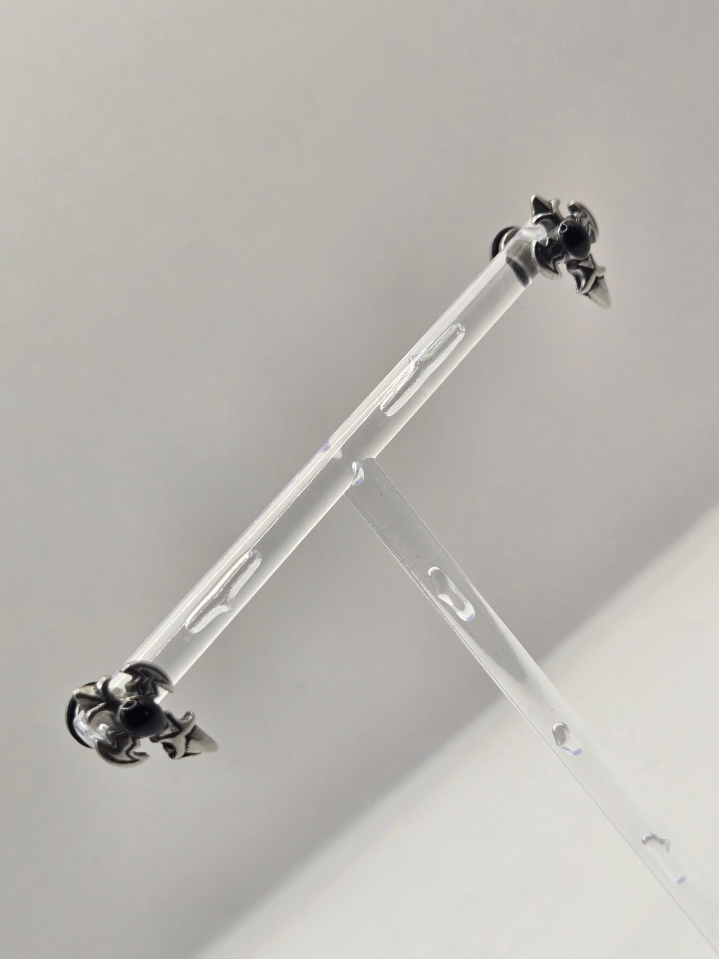 SPIKED CROSS STUD EARRINGS