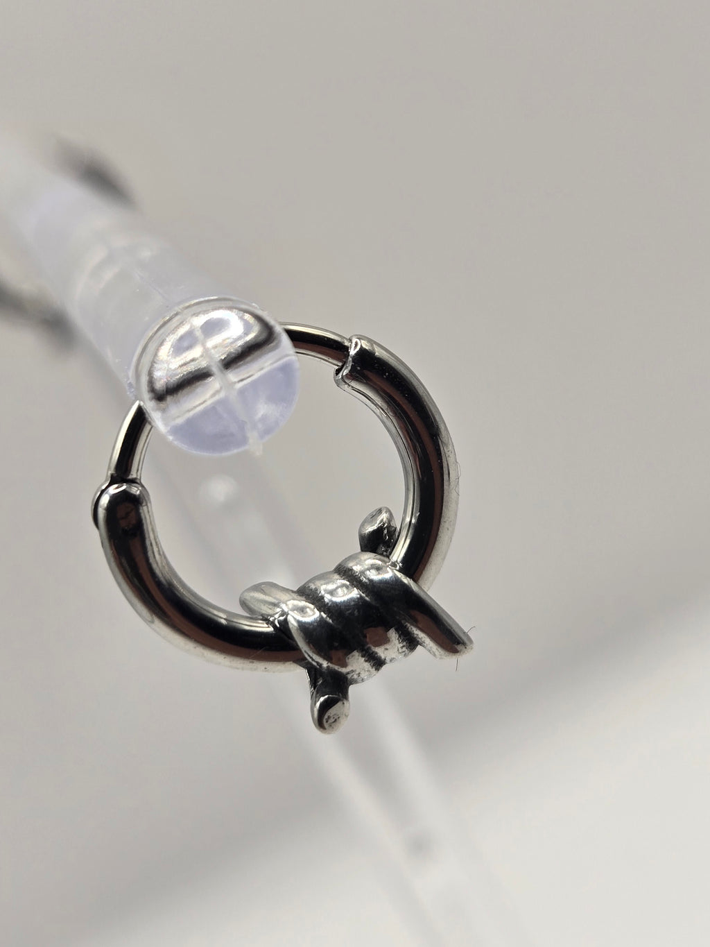 BARB WIRE HUGGIE EARRINGS