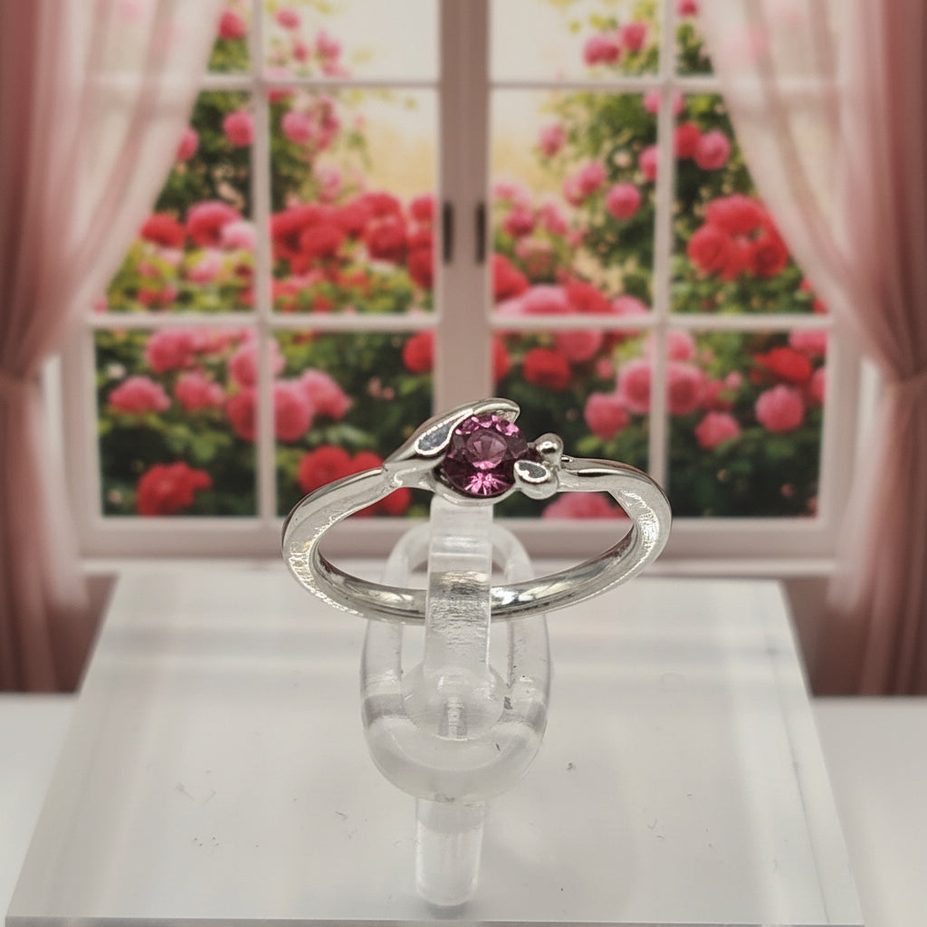 LADIES GEM RING  ROSE SZ 5