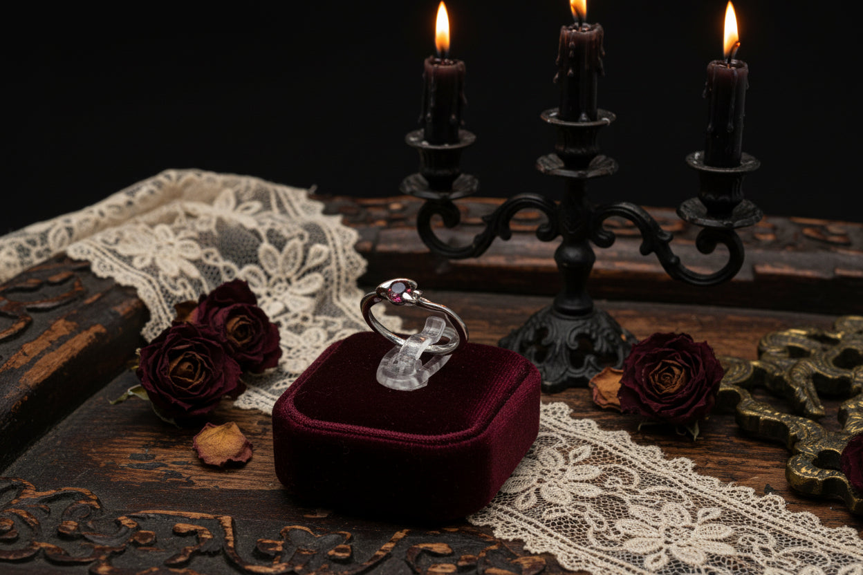 LADIES GEM RING  ROSE SZ 5