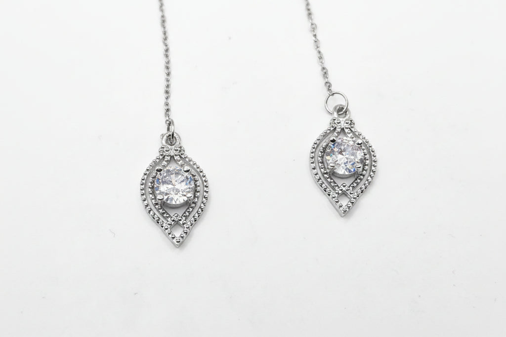 TEARDROP LONG DANGLE EARRINGS