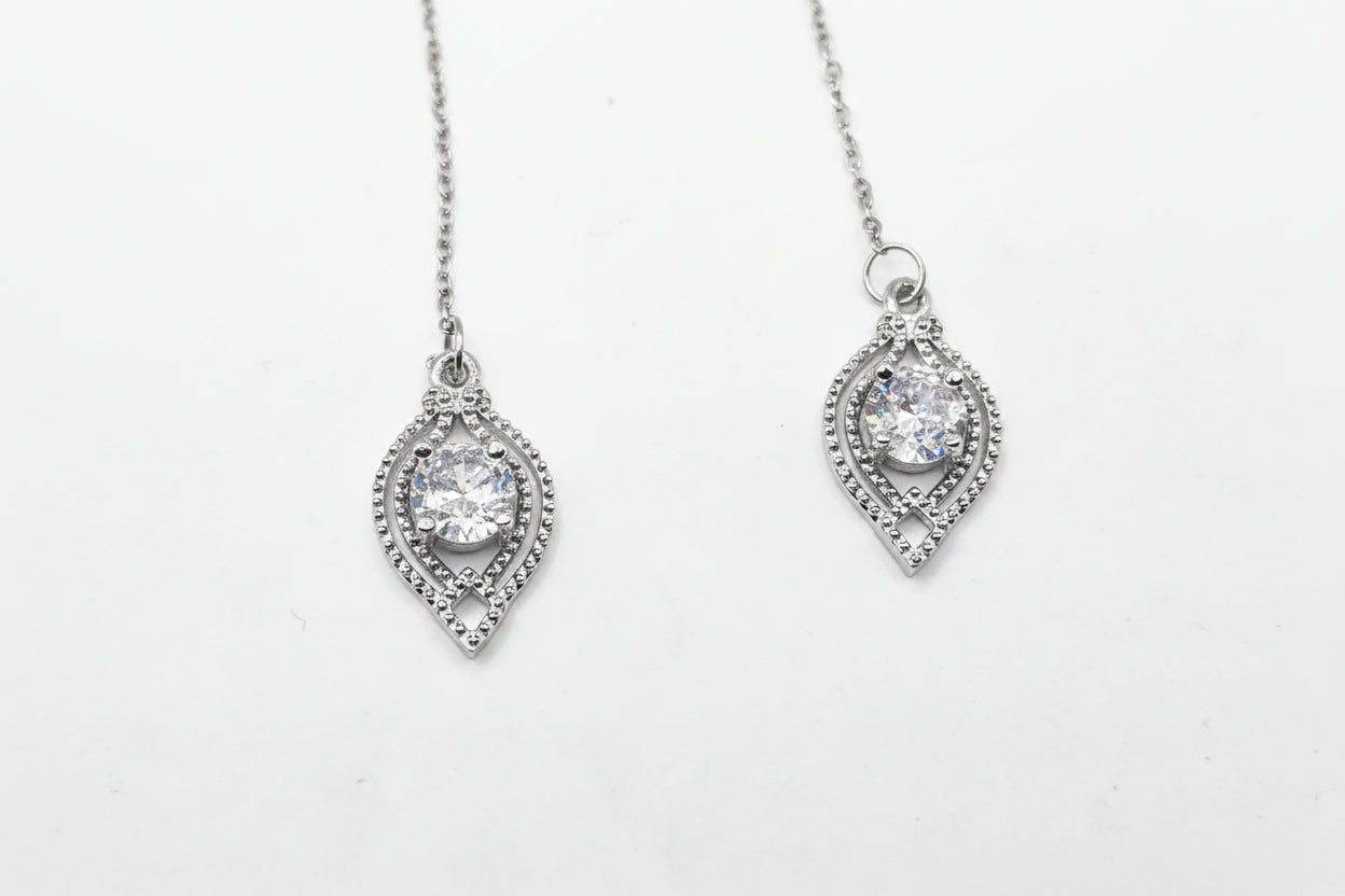 TEARDROP LONG DANGLE EARRINGS