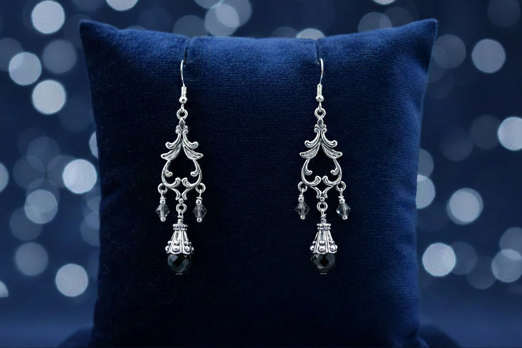 MOONLIT TEARS CANDELIER EARRINGS