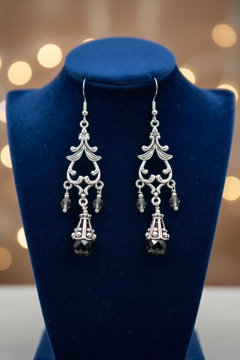 MOONLIT TEARS CANDELIER EARRINGS