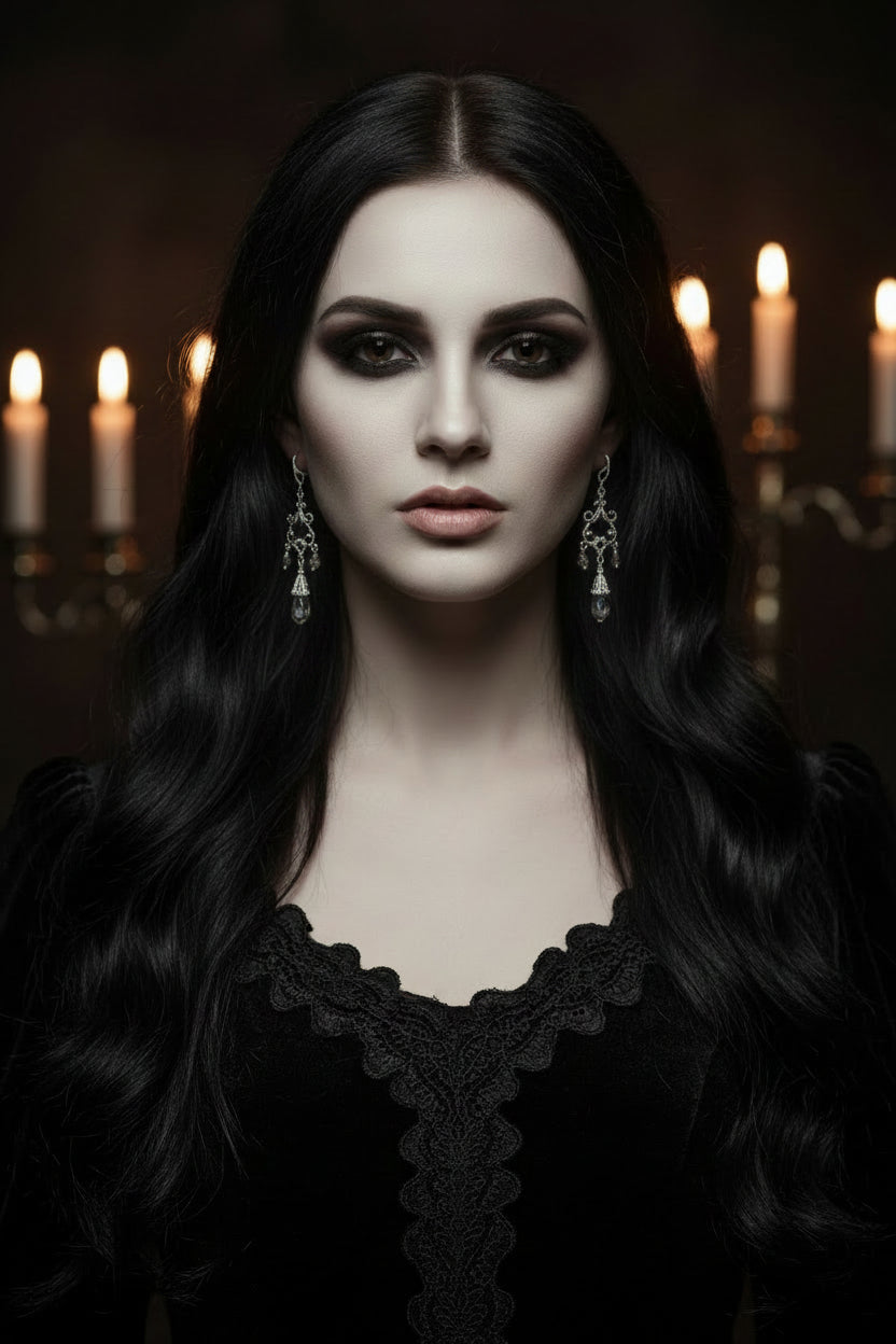MOONLIT TEARS CANDELIER EARRINGS