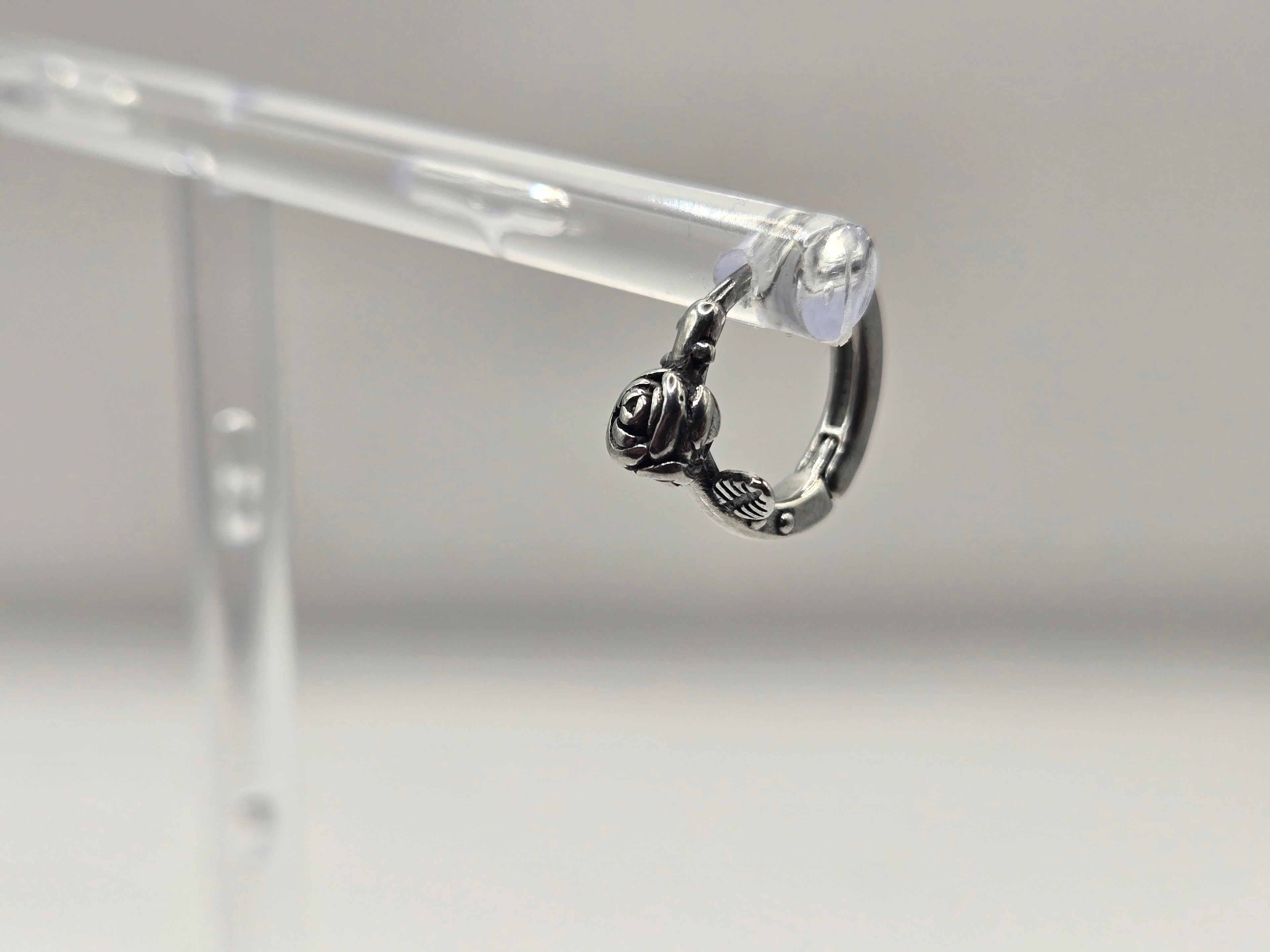ROSE HOOP EARRINGS