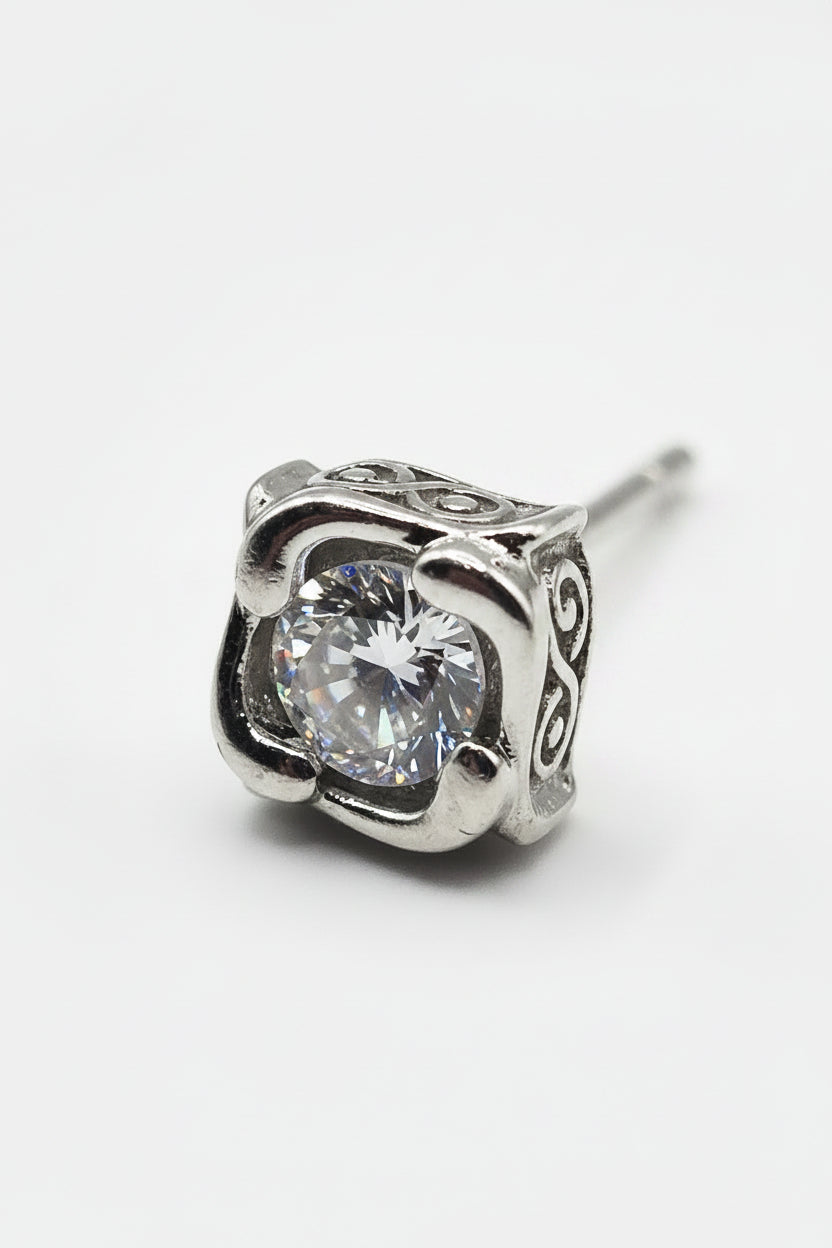 PINWHEEL GEM STUD EARRINGS