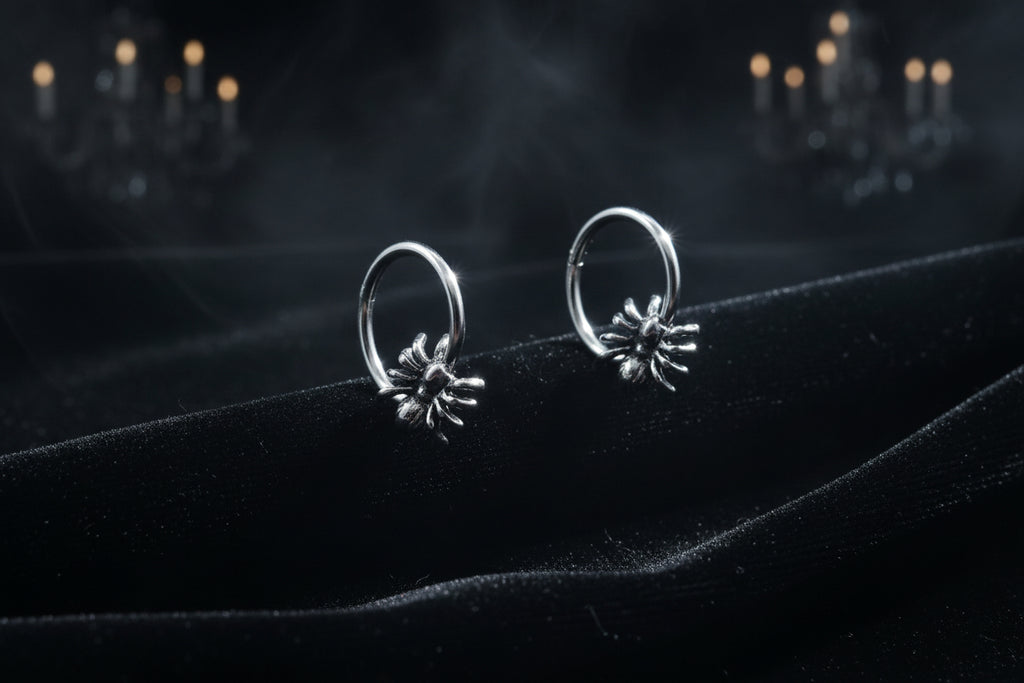 SPIDER HOOP EARRINGS