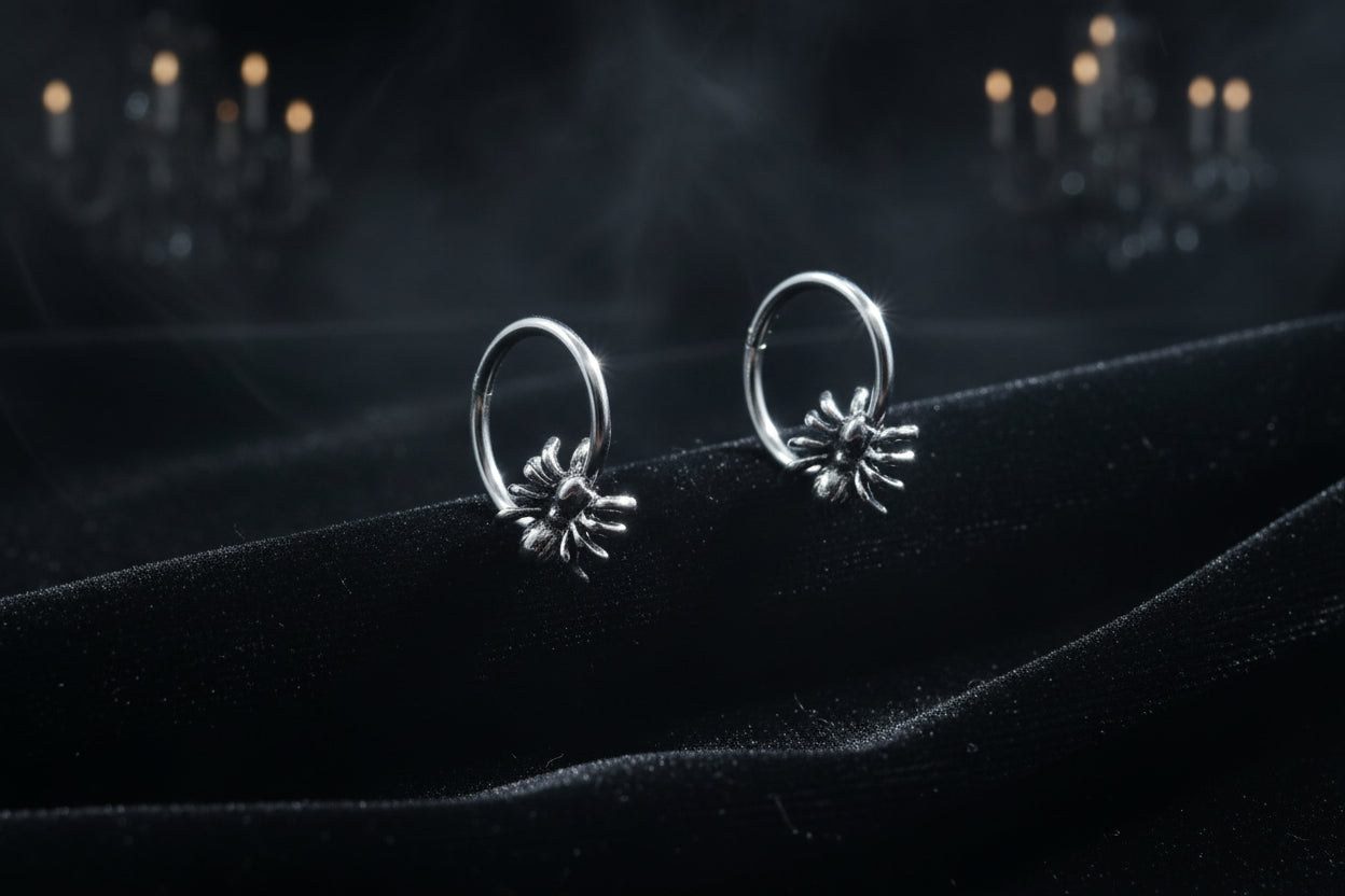 SPIDER HOOP EARRINGS