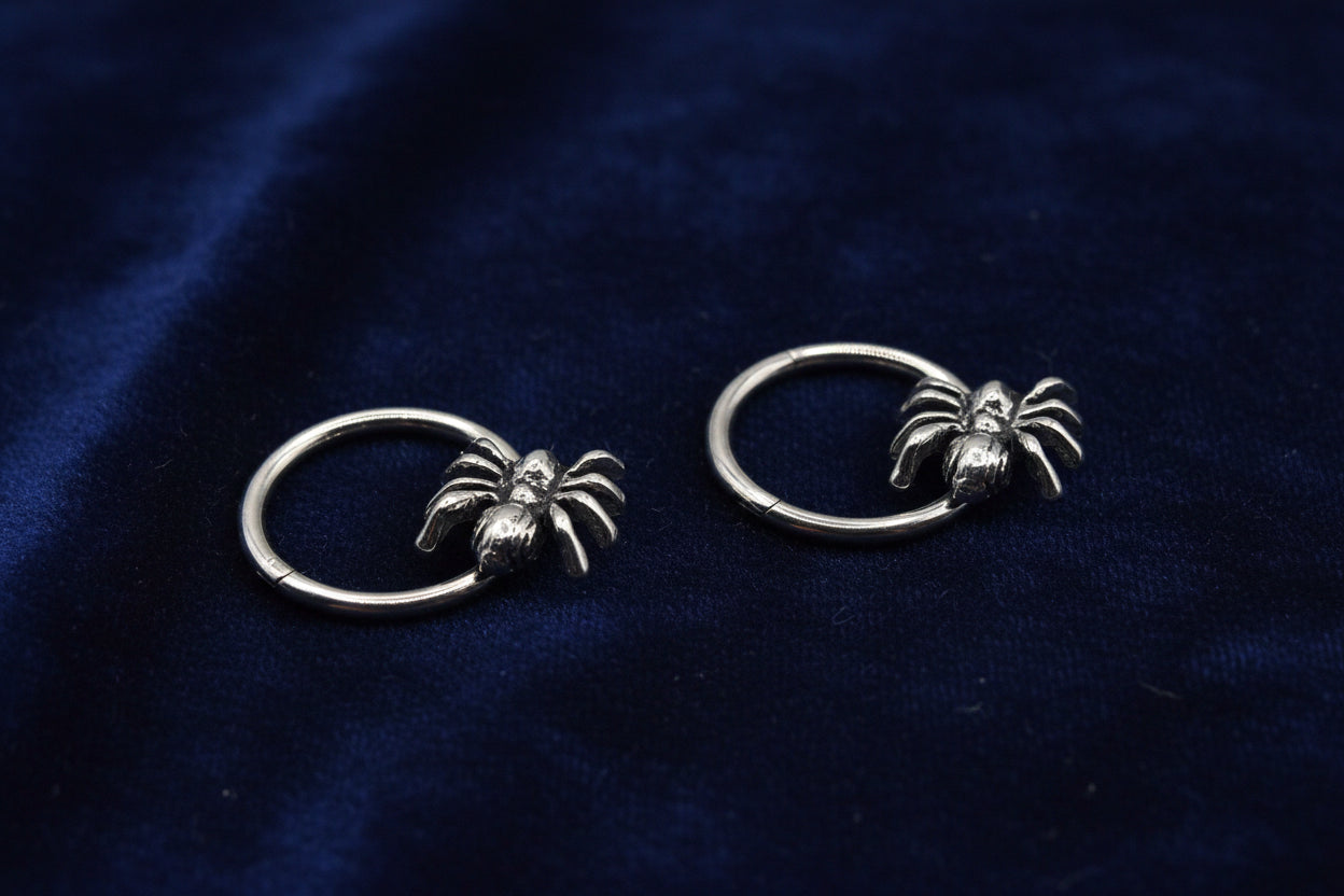 SPIDER HOOP EARRINGS