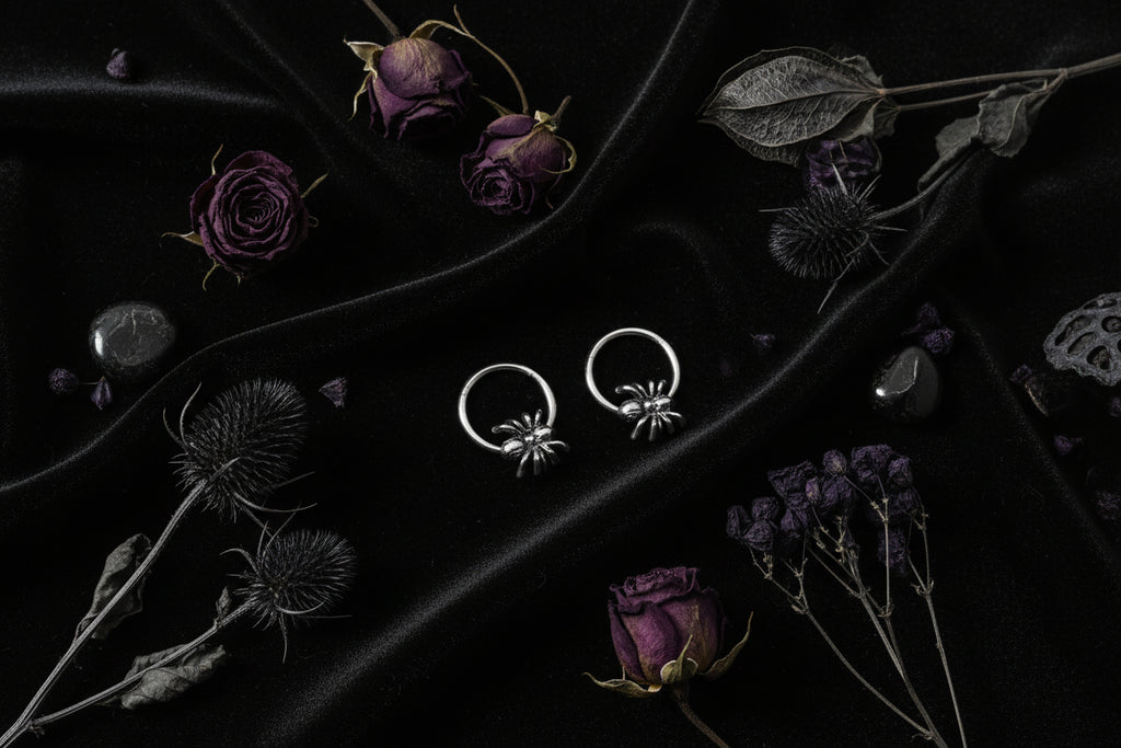 SPIDER HOOP EARRINGS