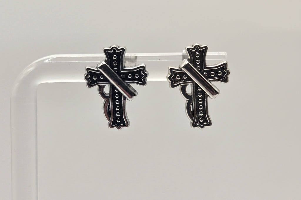 CROSS STUD EARRINGS