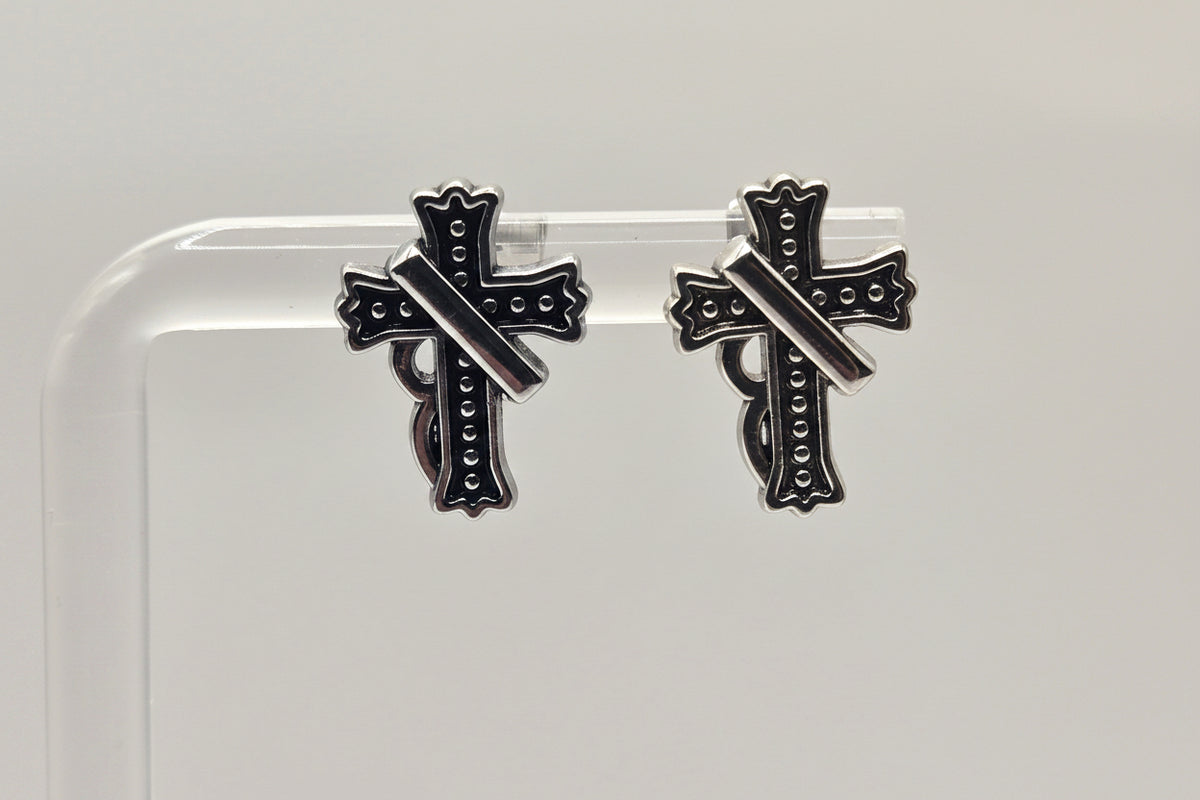 CROSS STUD EARRINGS