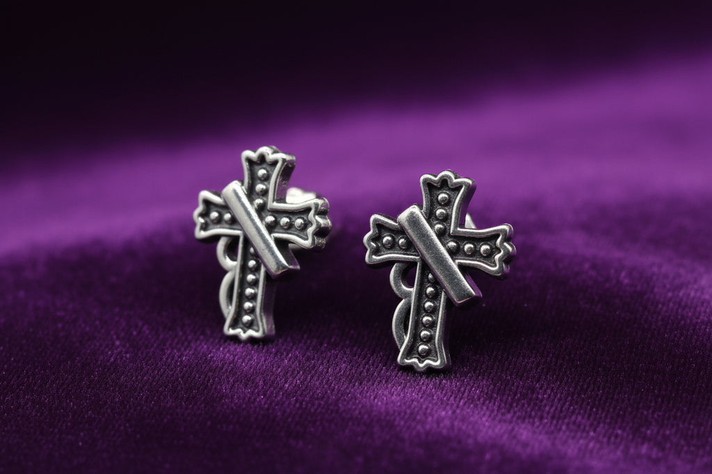 CROSS STUD EARRINGS