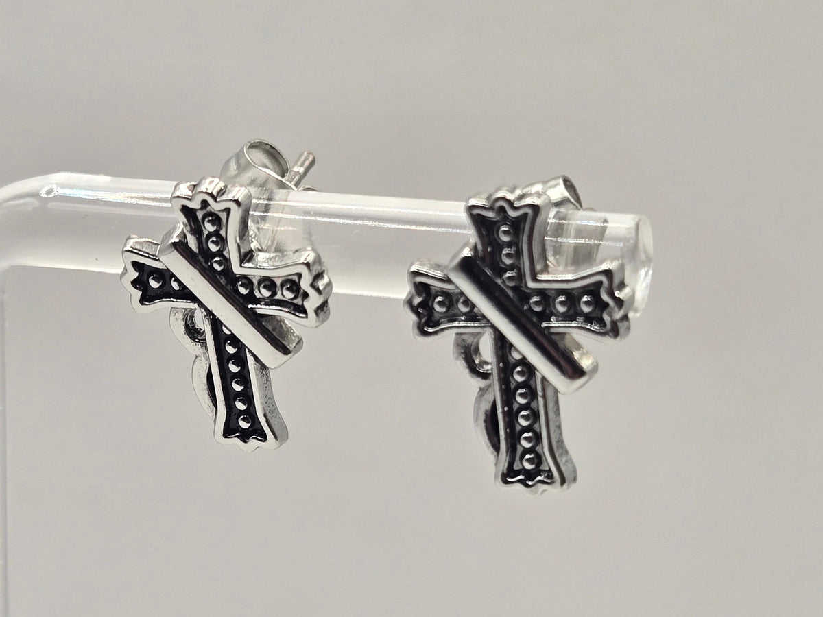 CROSS STUD EARRINGS