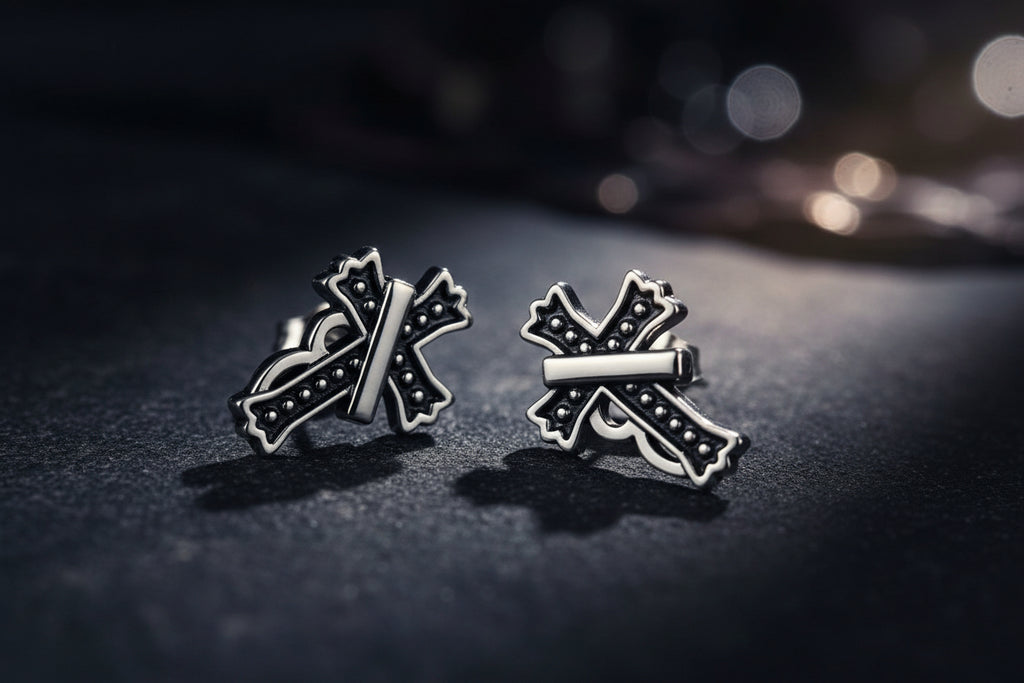 CROSS STUD EARRINGS