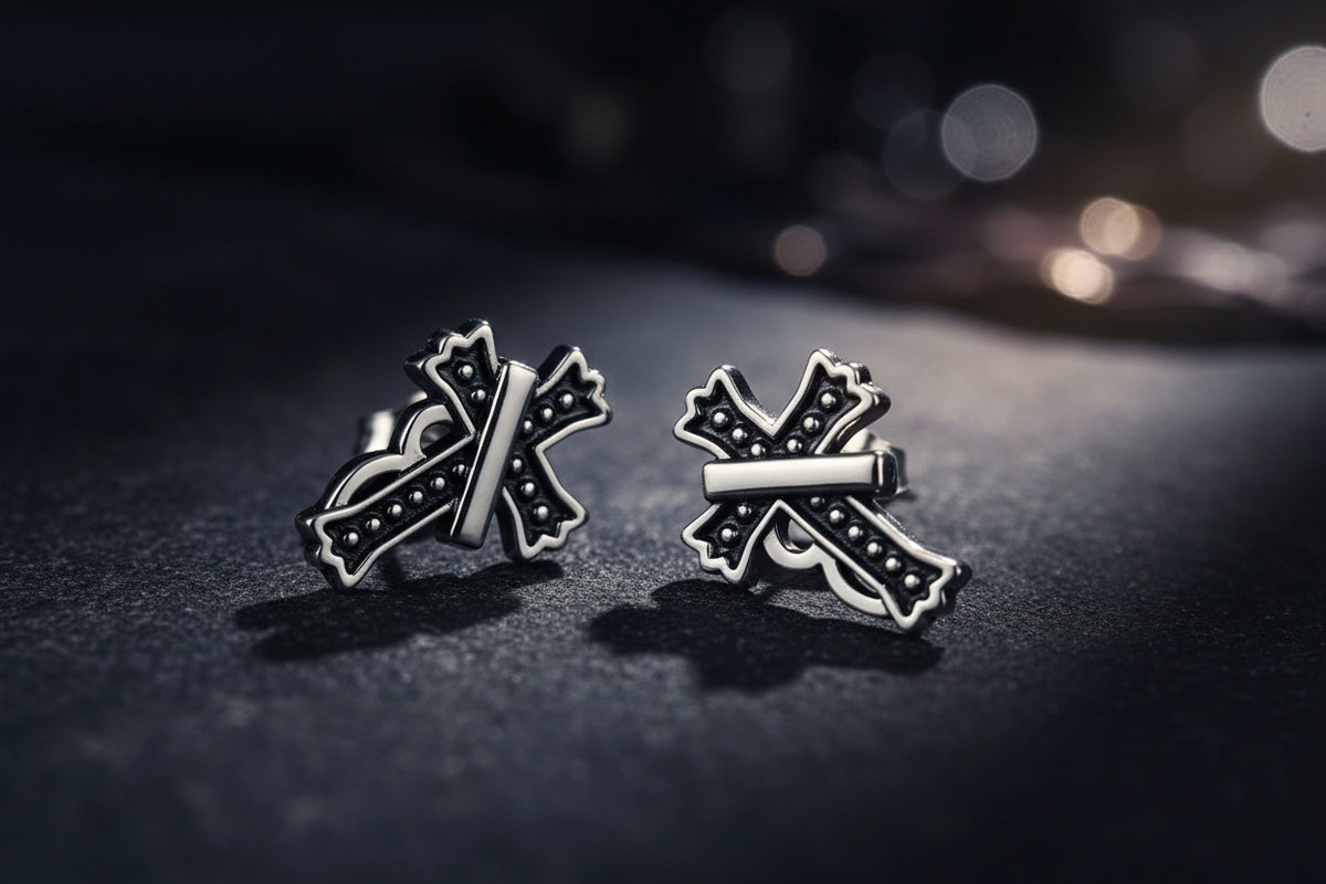 CROSS STUD EARRINGS
