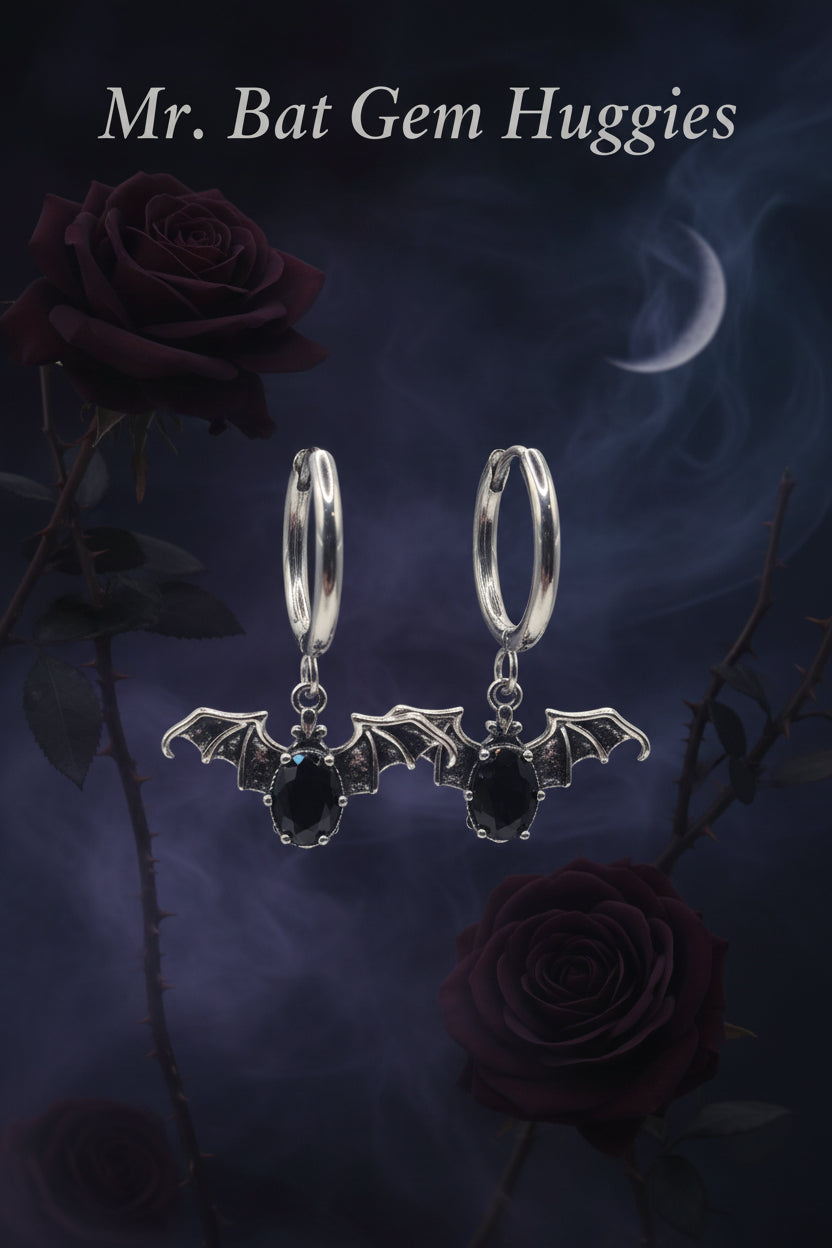 MR BAT GEM HUGGIE EARRINGS