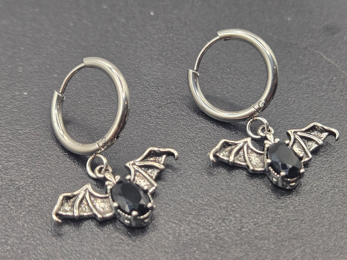 MR BAT GEM HUGGIE EARRINGS