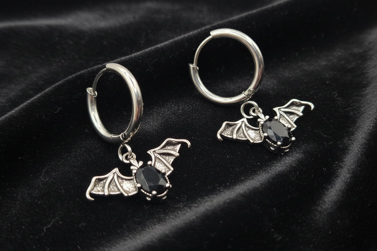 MR BAT GEM HUGGIE EARRINGS