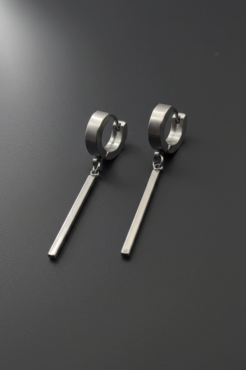 BAR HUGGIE EARRINGS