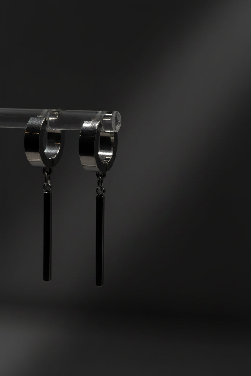 BAR HUGGIE EARRINGS