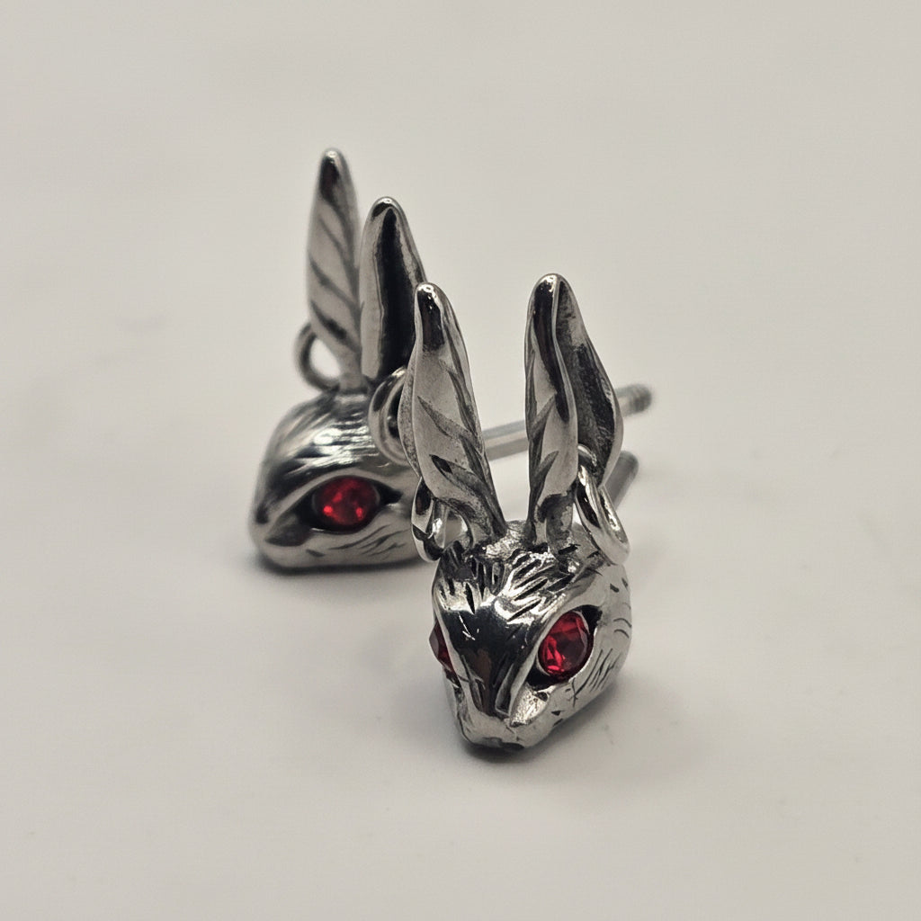 REBEL RABBIT STUD EARRINGS