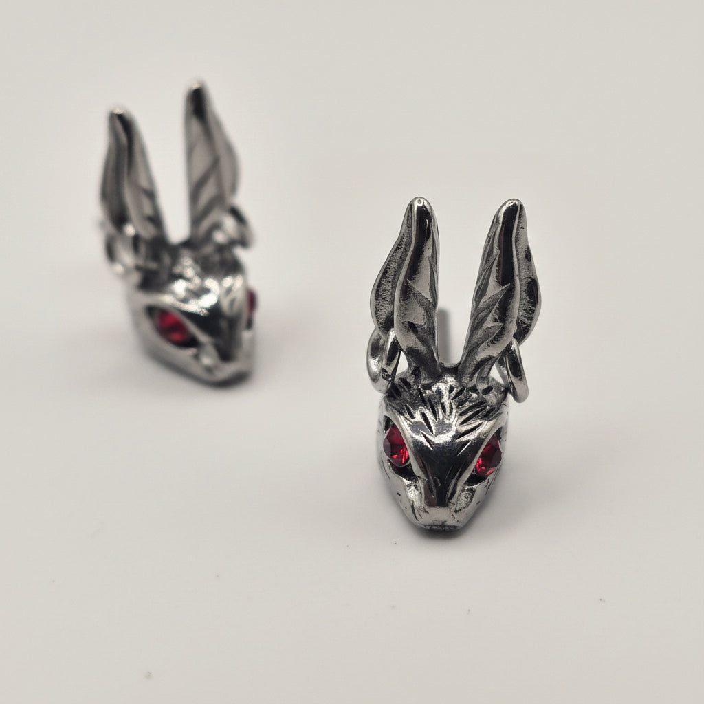 REBEL RABBIT STUD EARRINGS