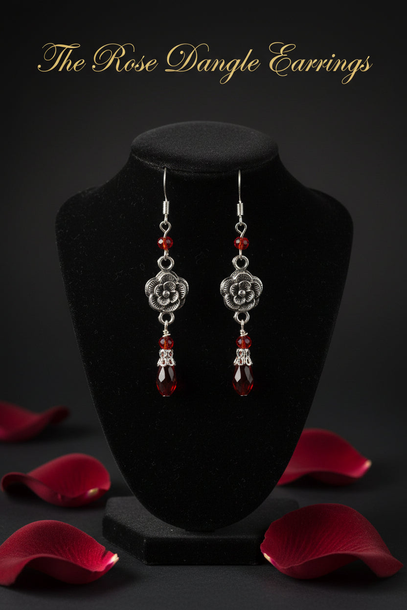 ROSE DANGLE EARRINGS