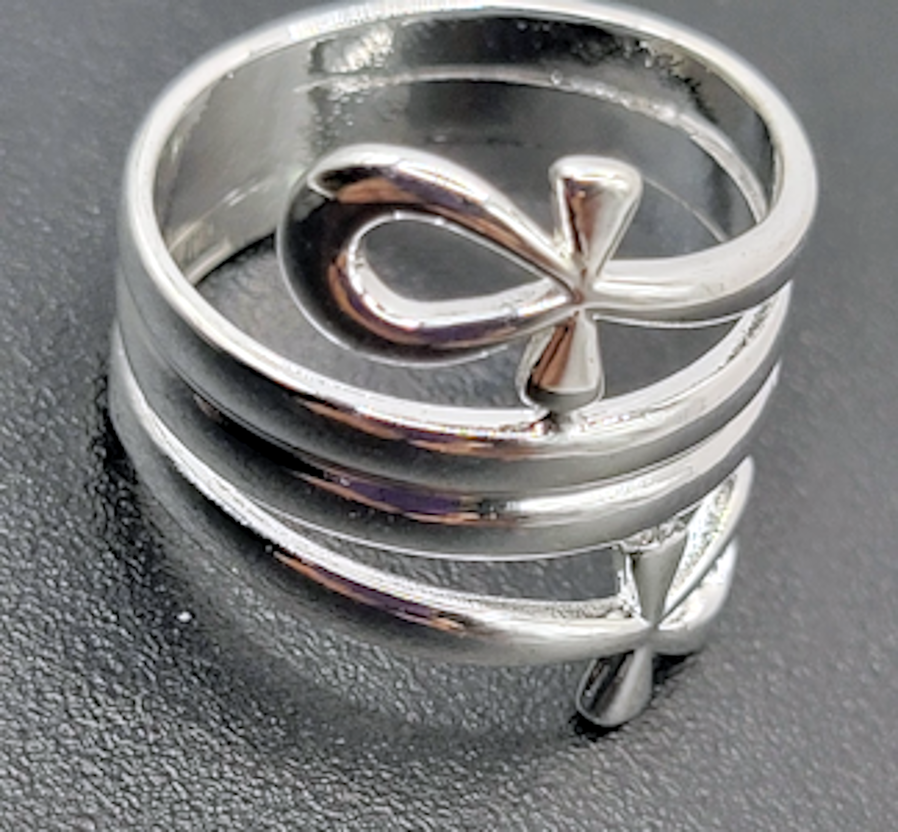 Ankh Wrap Around Ring - One Size