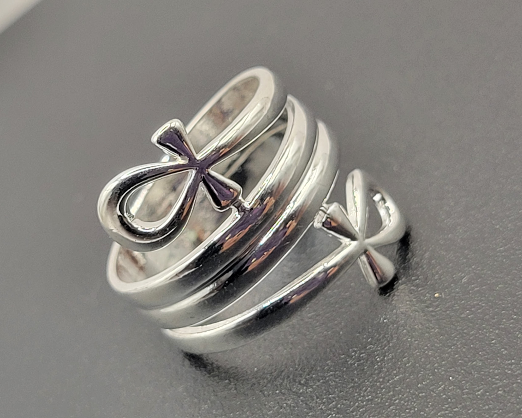 Ankh Wrap Around Ring - One Size