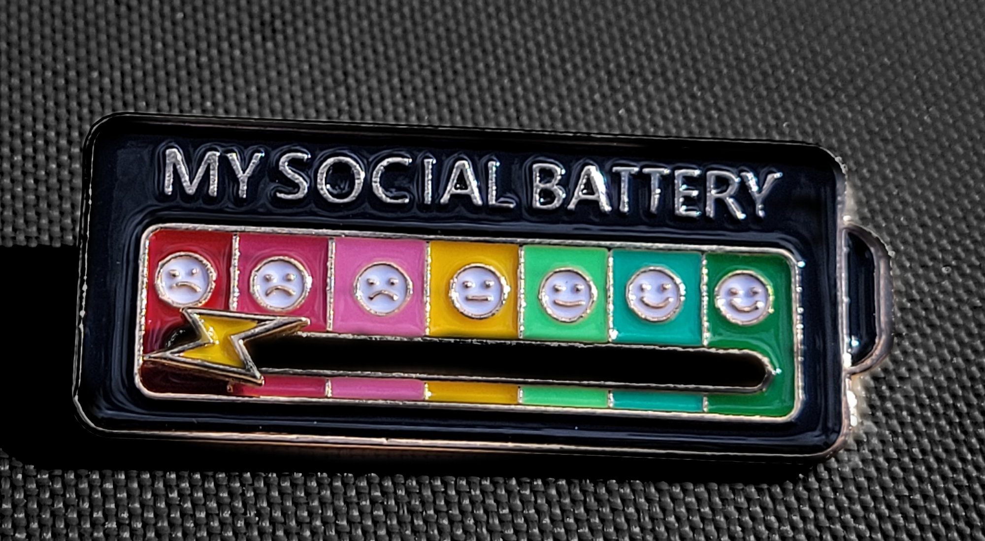 My Social Battery Pin Collection