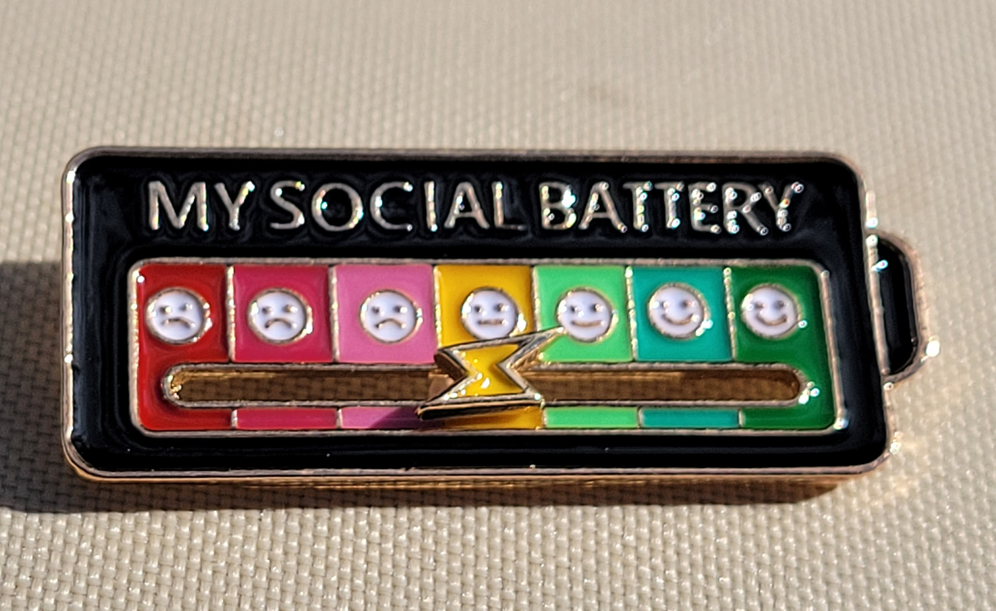 My Social Battery Pin Collection